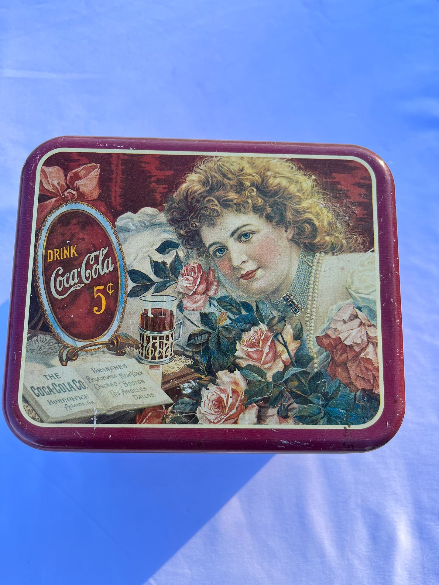 Vintage Coca Cola 5 Cent Tin