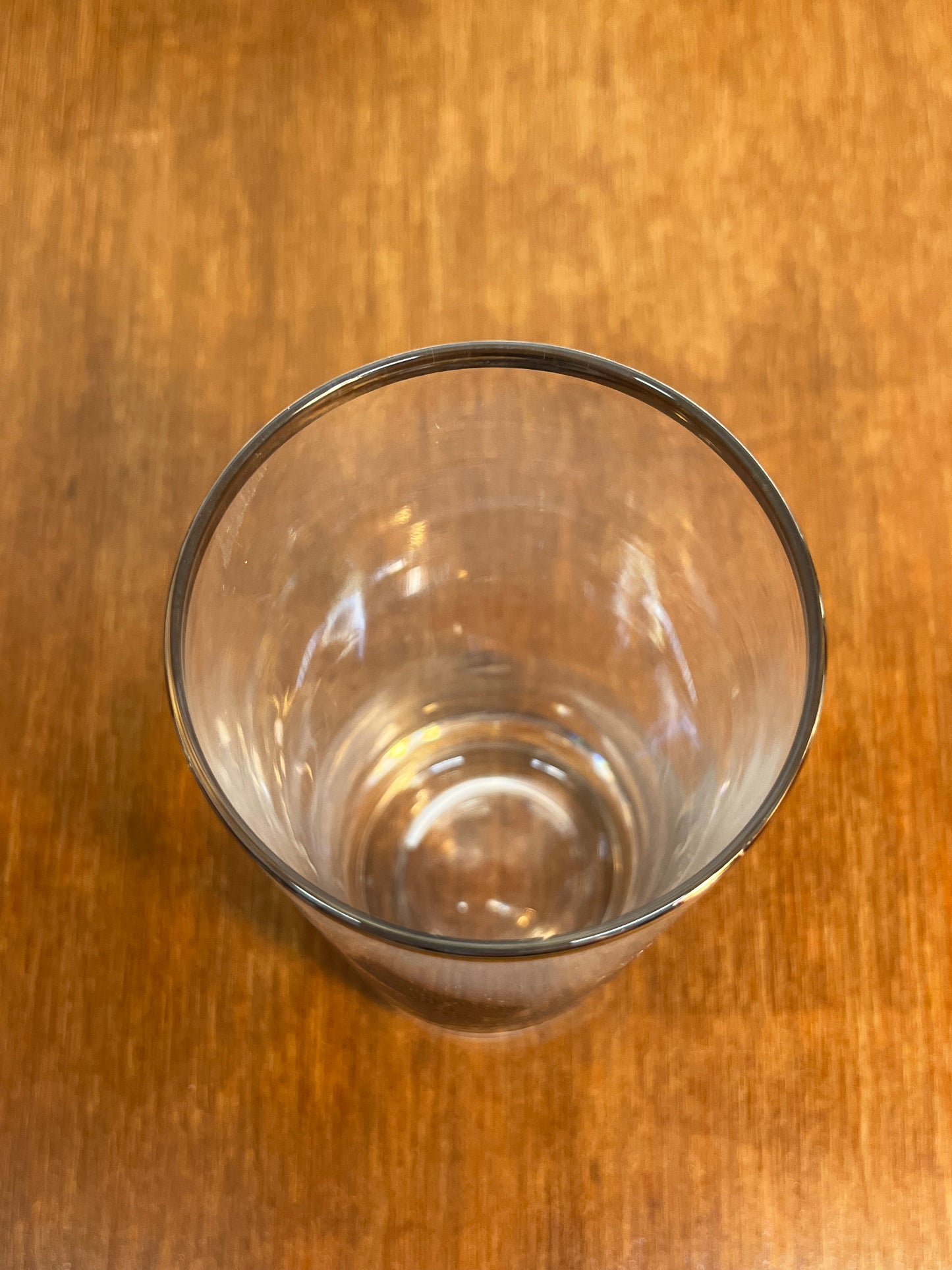 Set Of Four Silver Rimmed Federal Game Bird Drinking Glasses