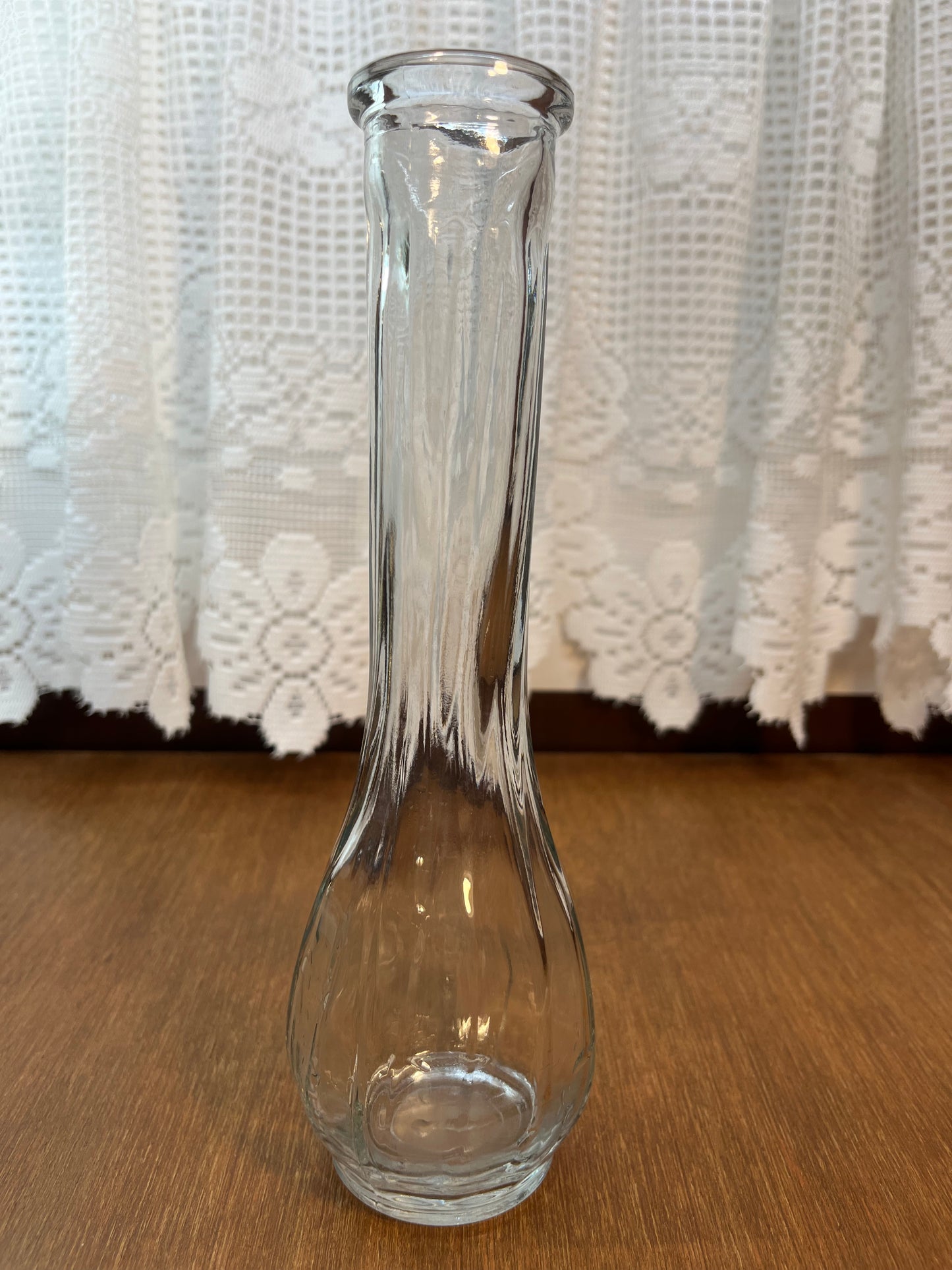 Slim Spiral Glass Bud Vase