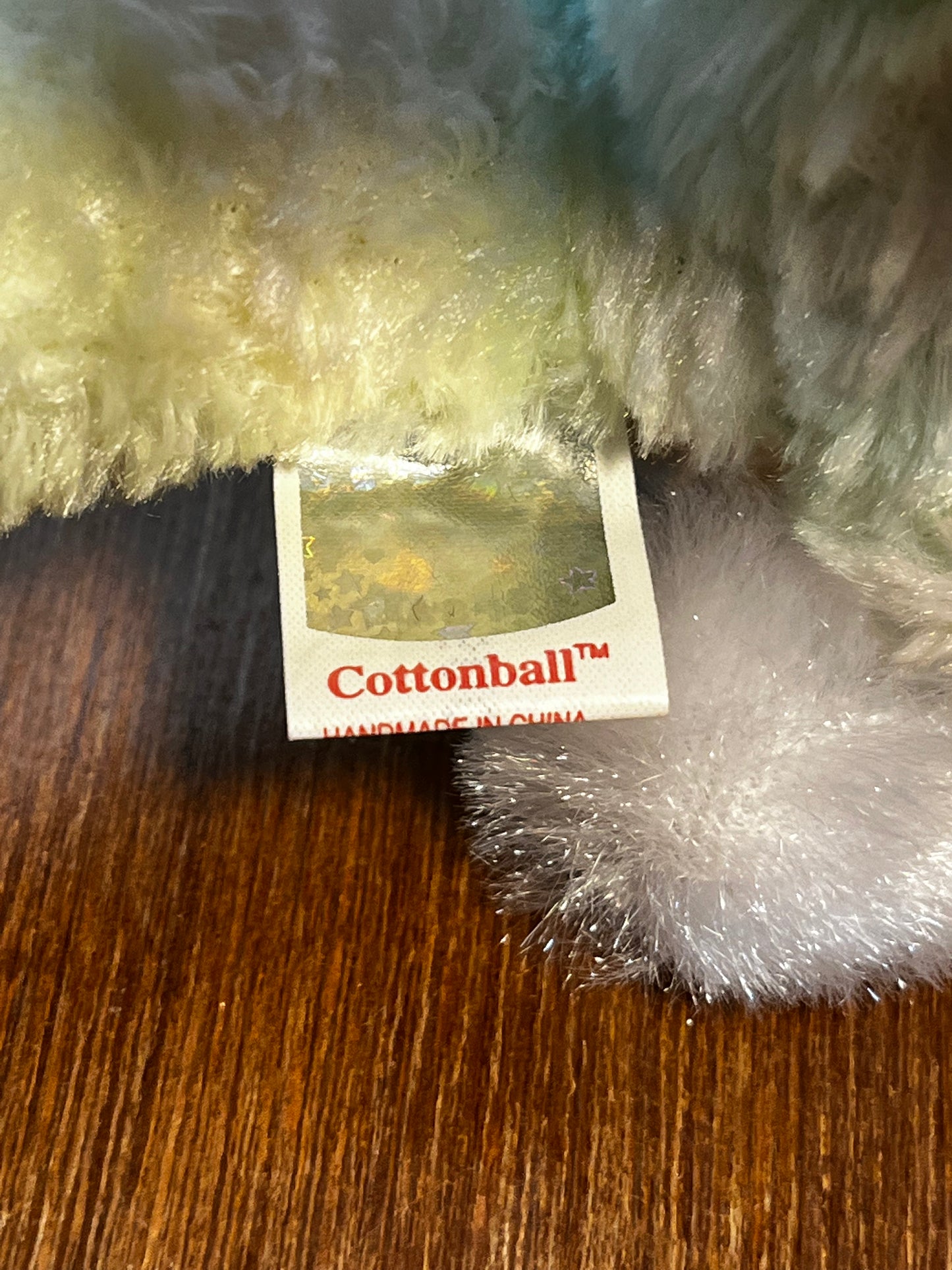 Cottonball Beanie Baby Ty Bunny With Tag