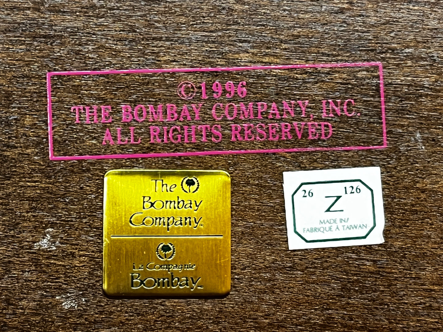 Vintage American Flag Bombay Company Music Box