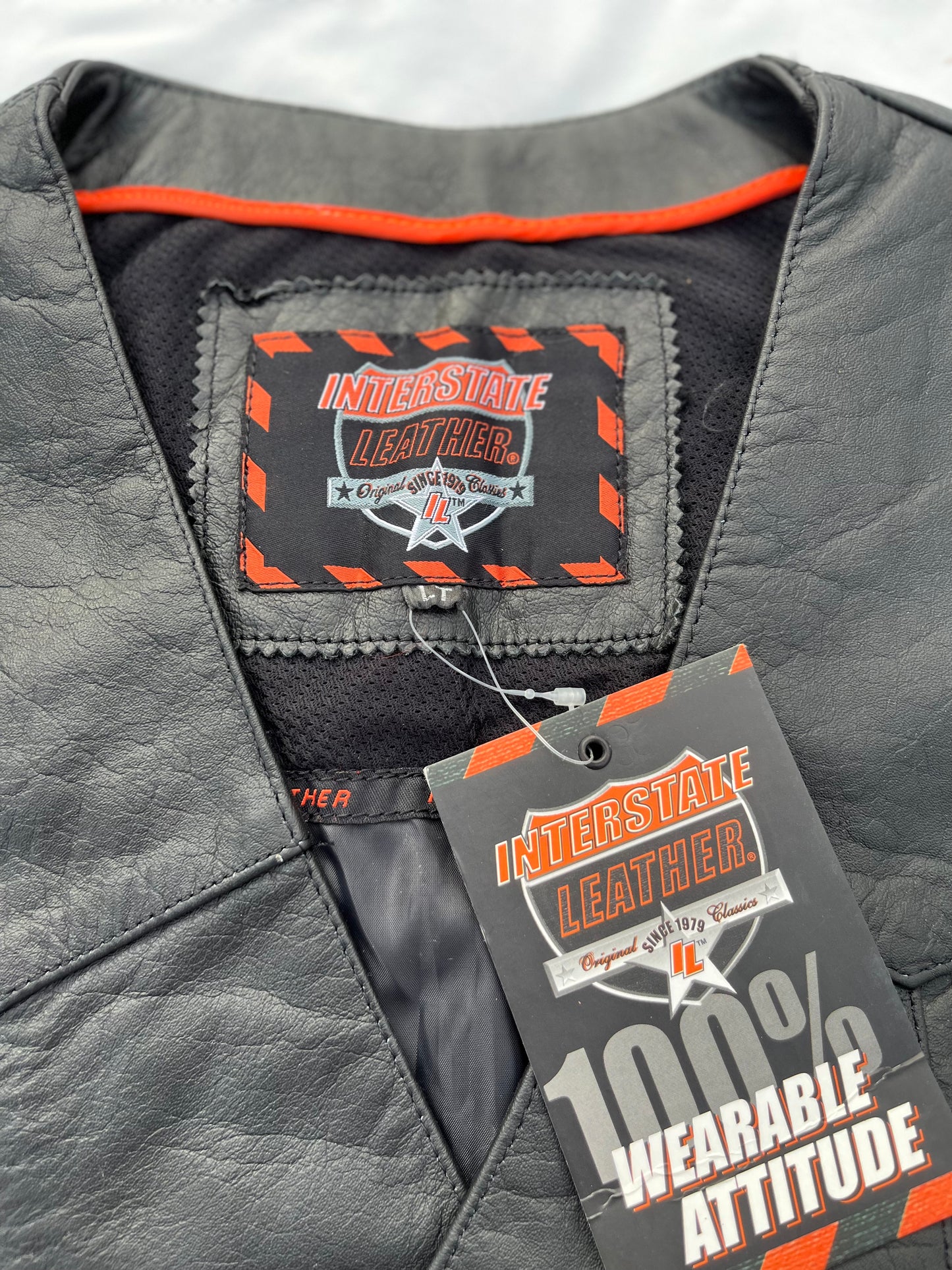 New Interstate Leather Motorcycle Vest