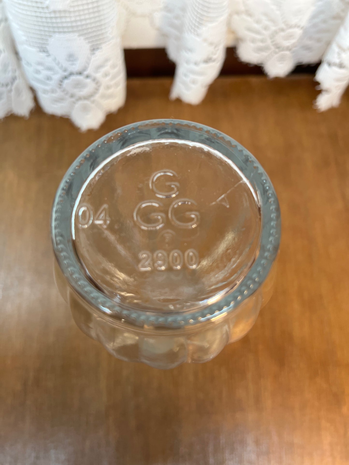 Clear Glass Flower GGG Vase