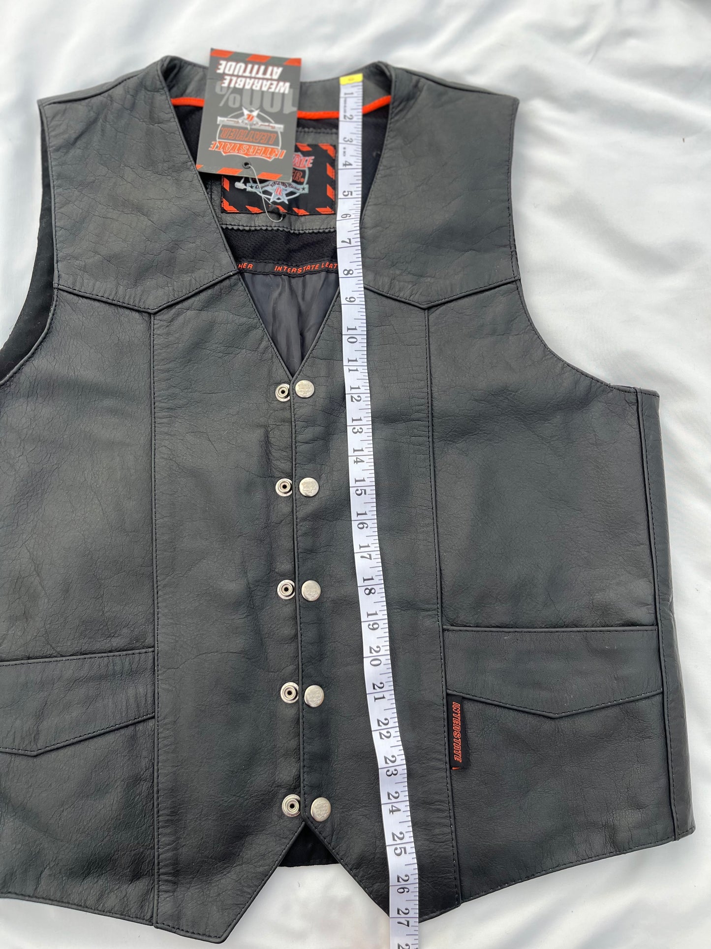 New Interstate Leather Motorcycle Vest