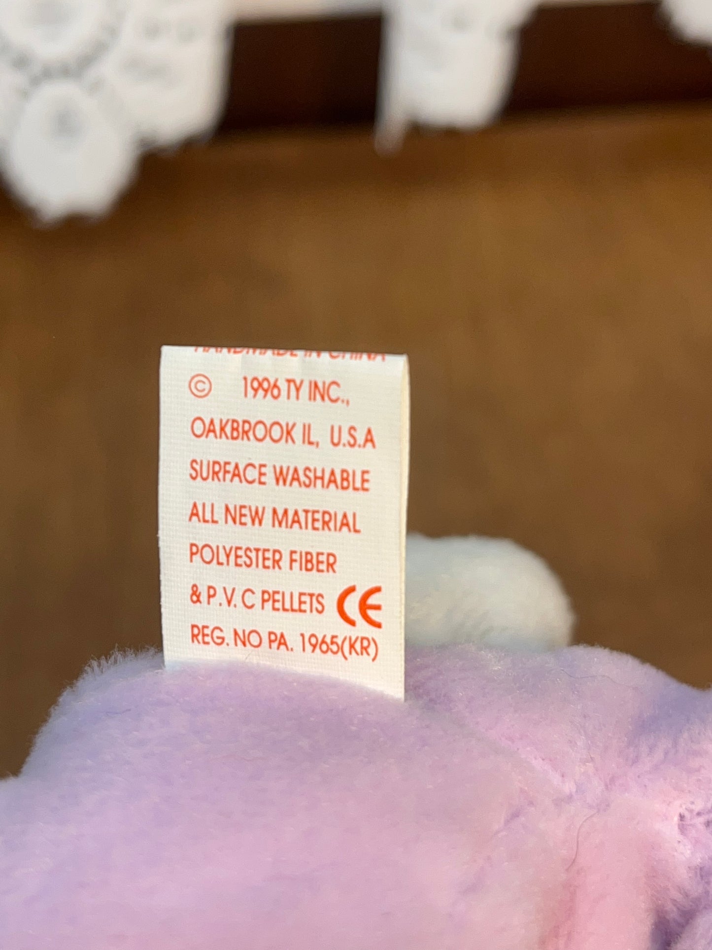 Floppity Beanie Baby Ty Bunny With Tag