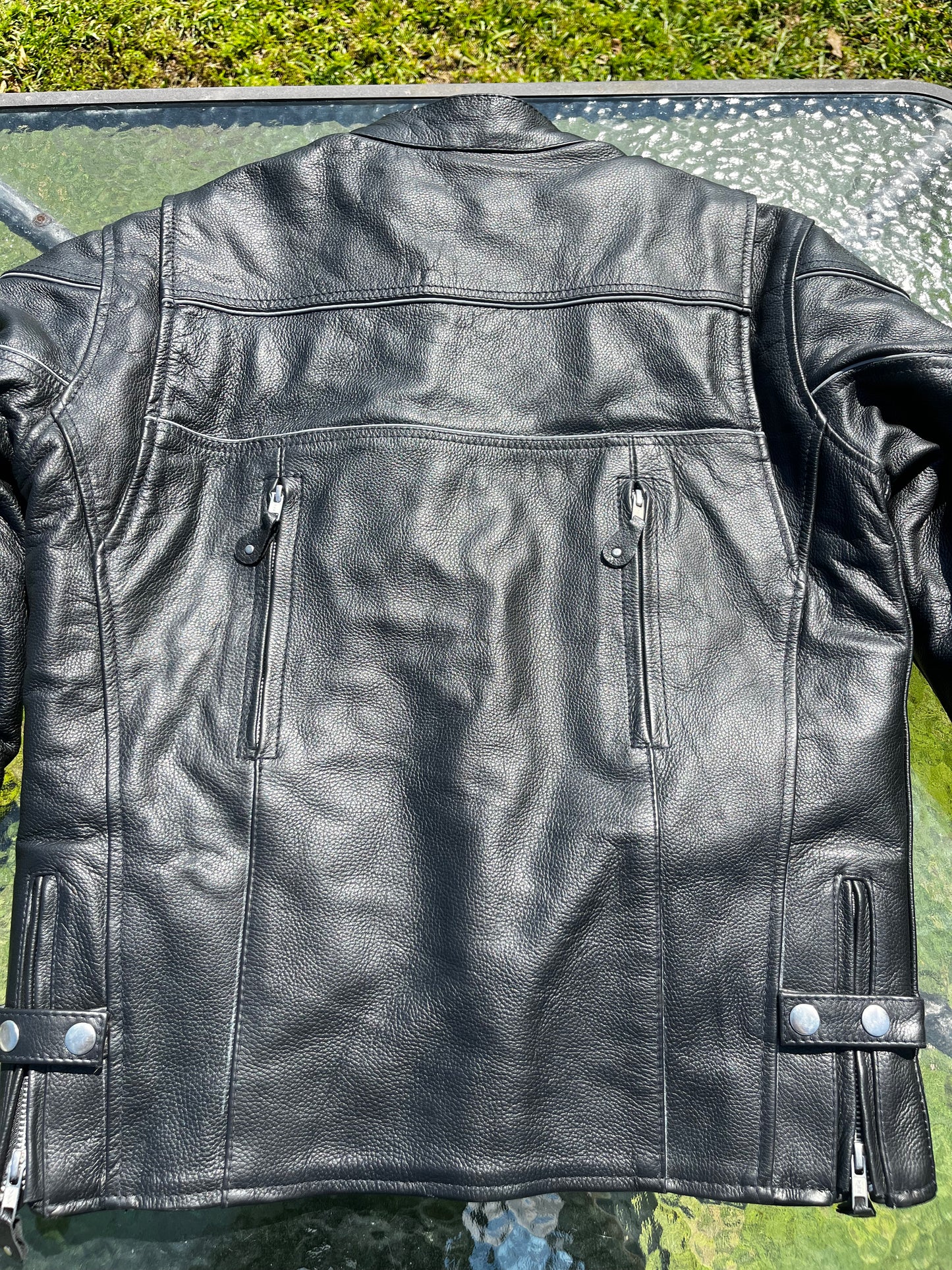 Black Motorcycle Hot Leather Jacket