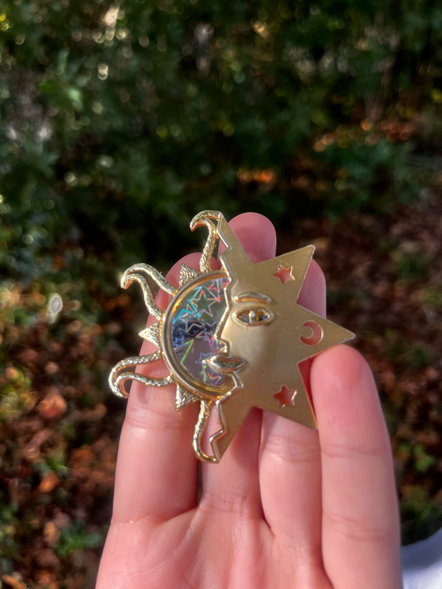 Sun and Moon Brooch