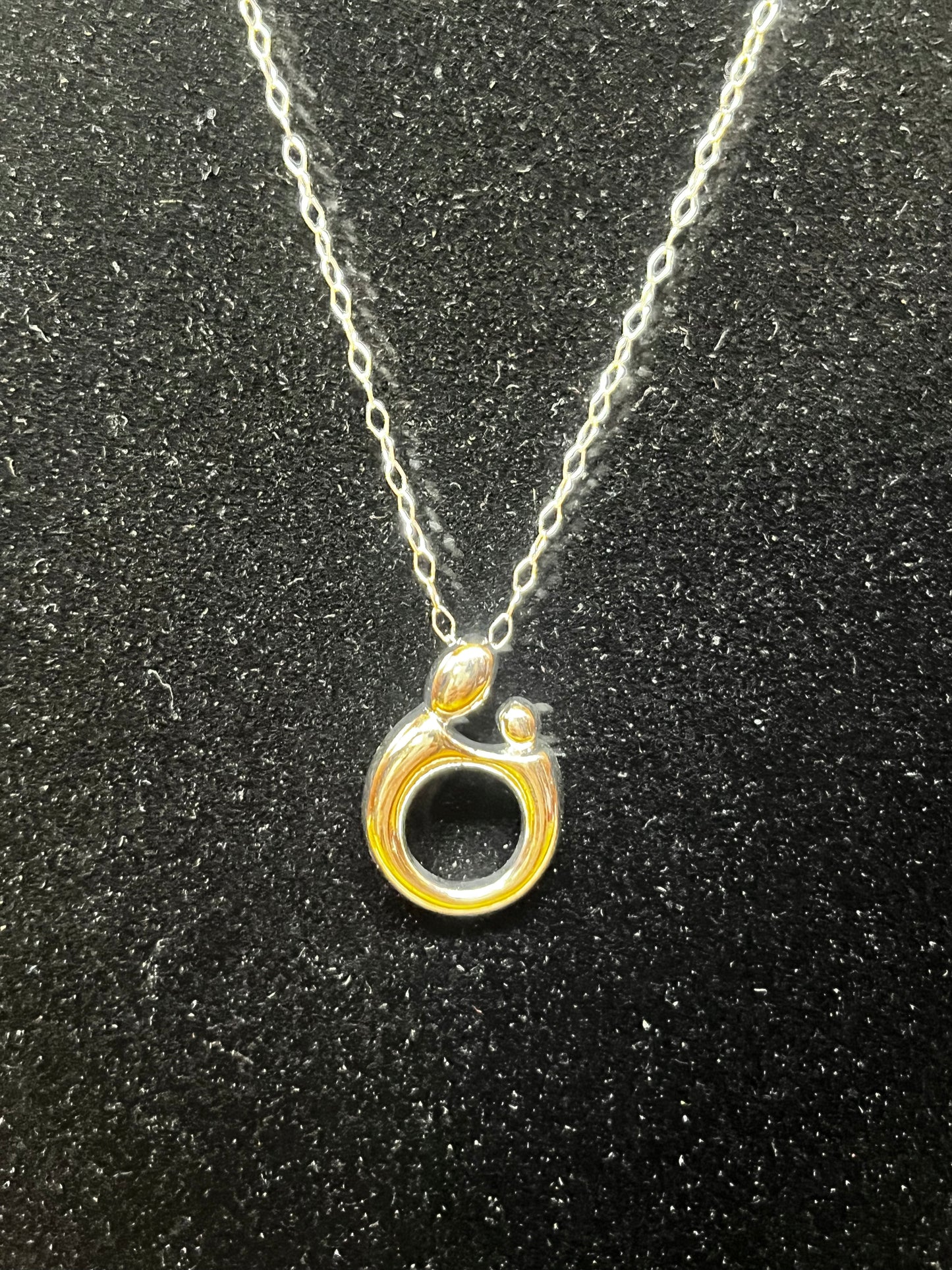Mother & Child Sterling Silver Necklace