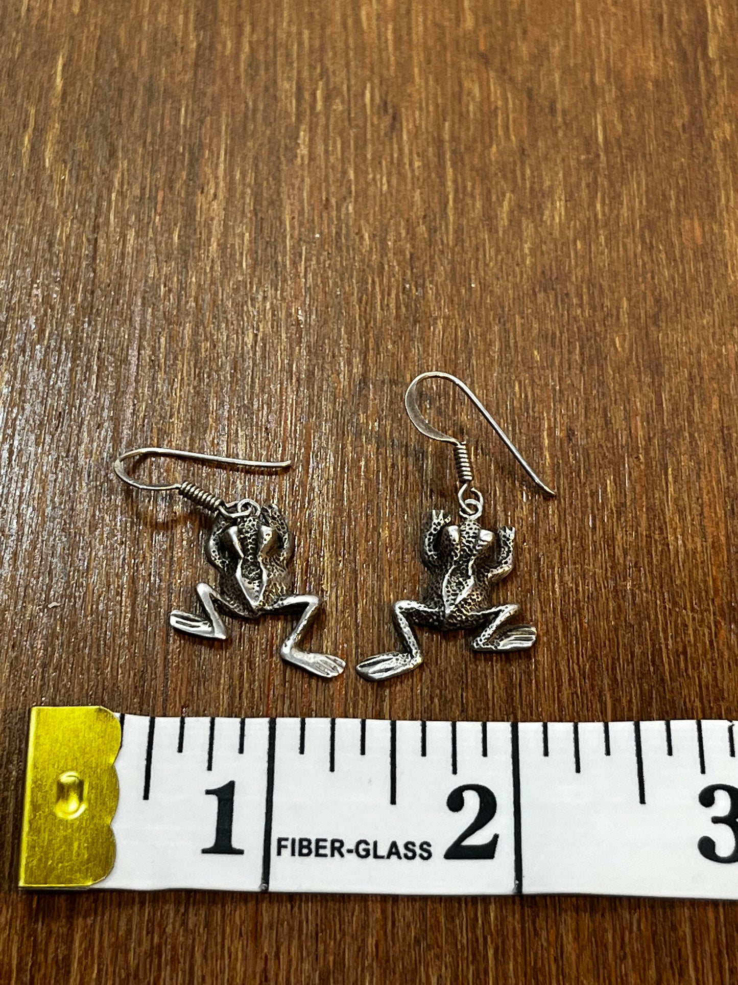 Silver Frog Earrings