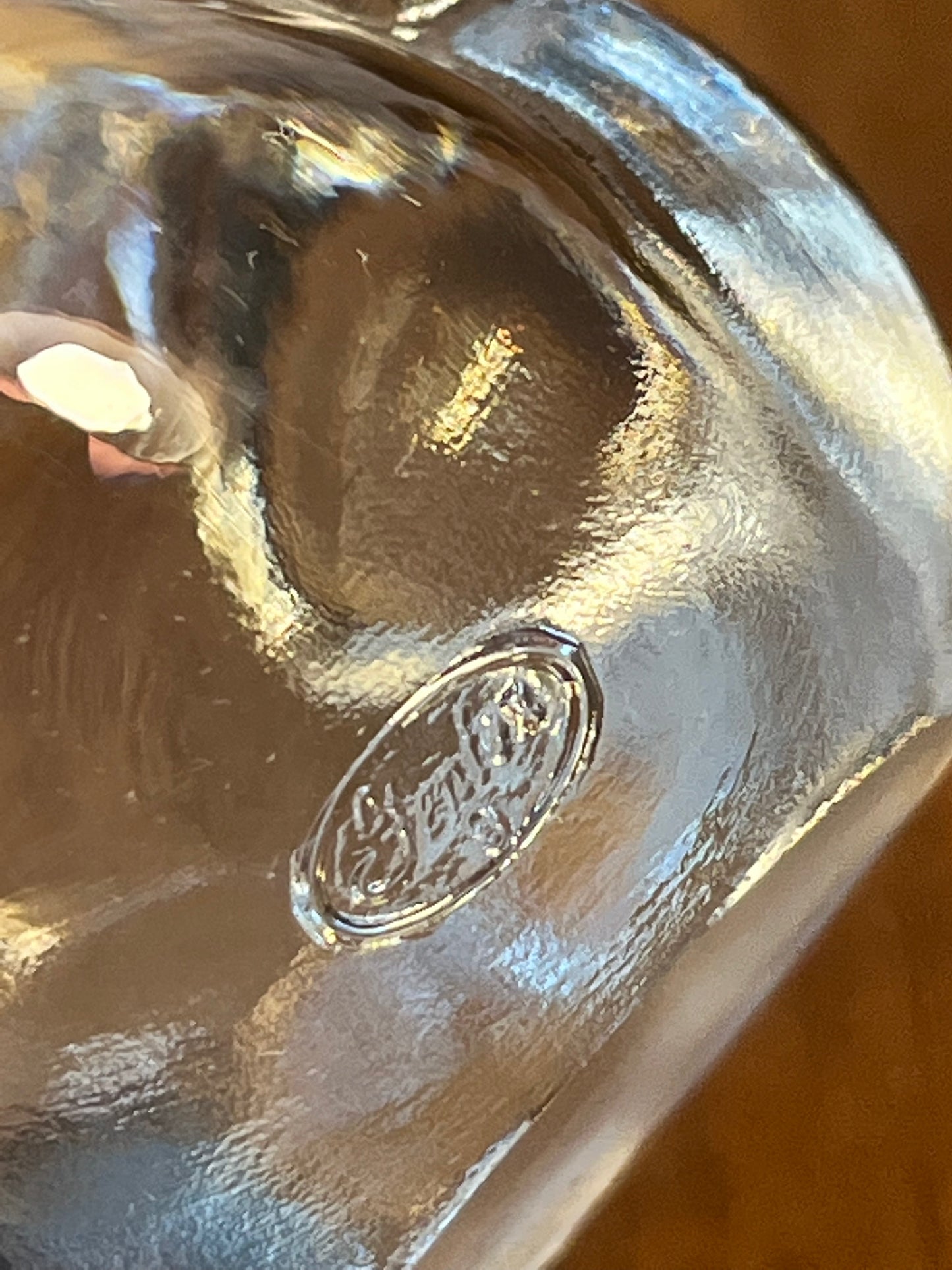 Art Glass Fenton December Birthstone Bear With Tag