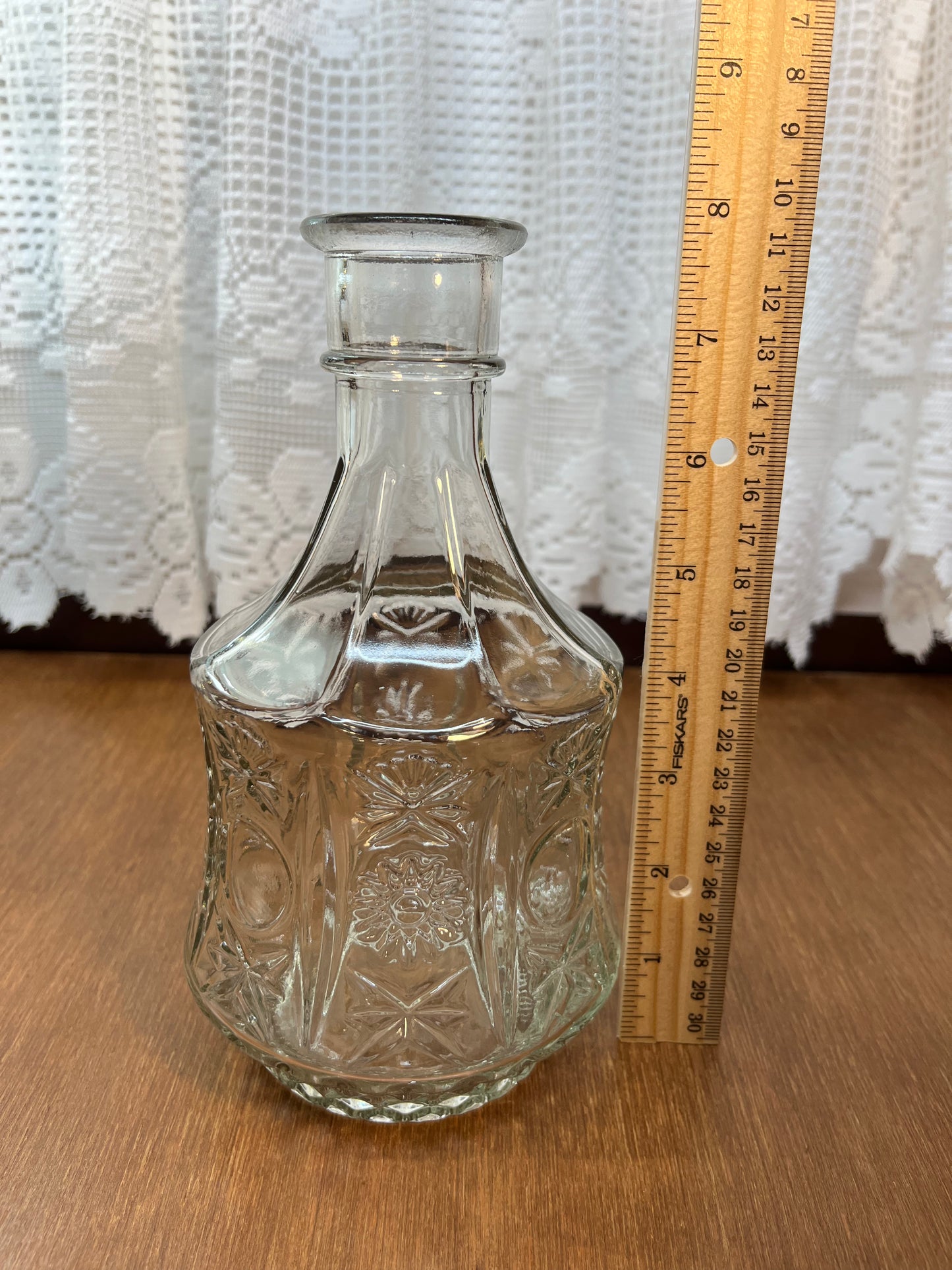 Sun And Stars Clear Glass Flower Vase