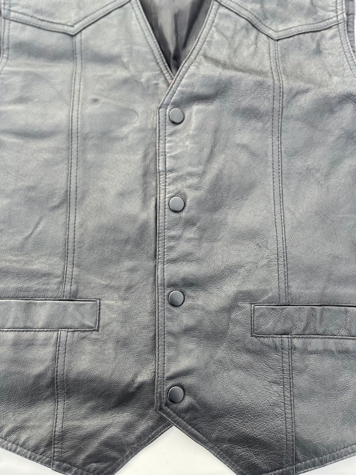Leather USA Motorcycle Vest