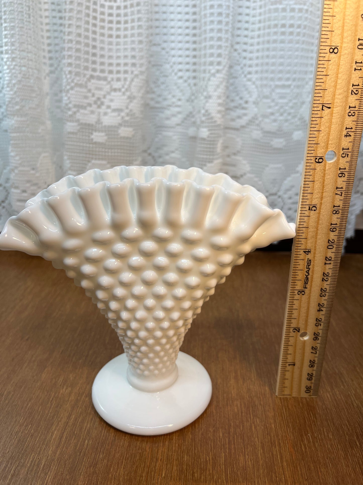 Vintage Fenton Hobnail Milk Glass Bud Vase
