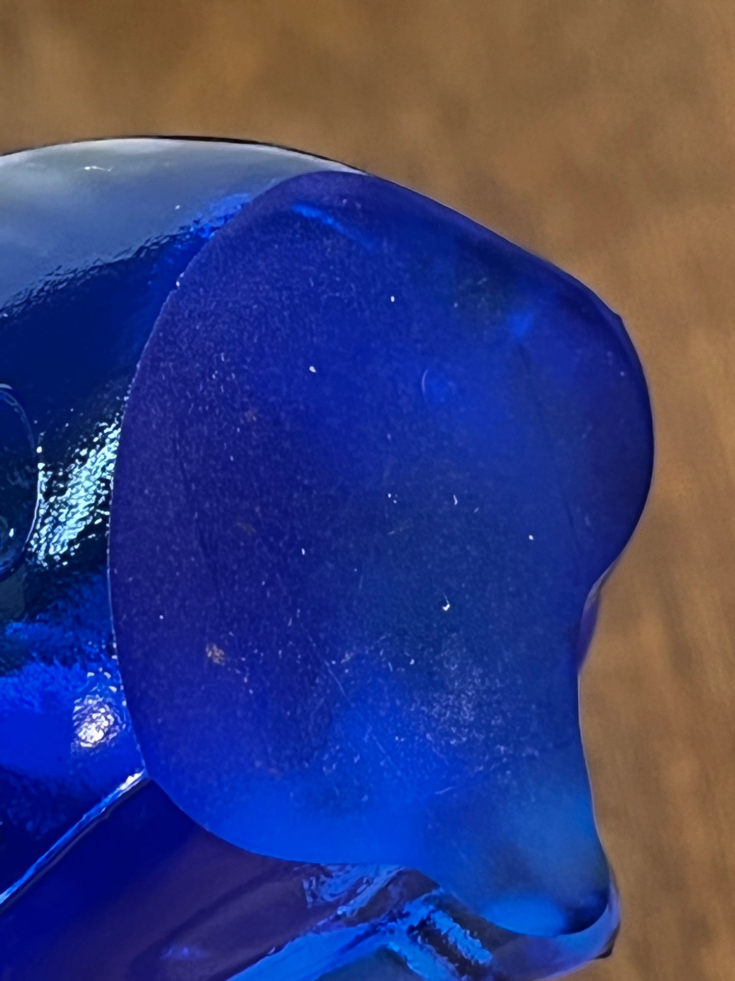 Vintage Opalescent Fenton Blue Slag Figurine Bear