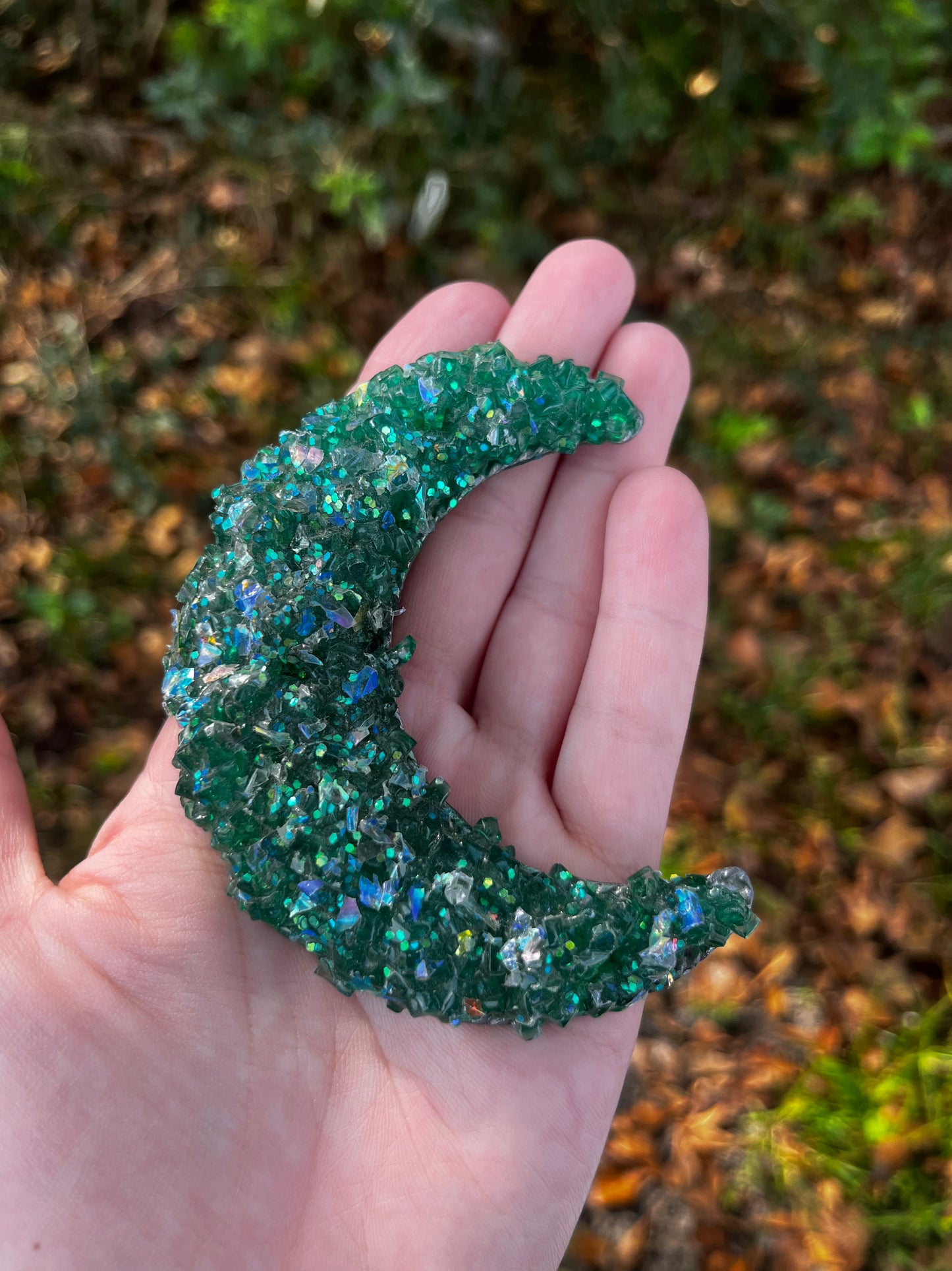 Large Crescent Moon Brooch