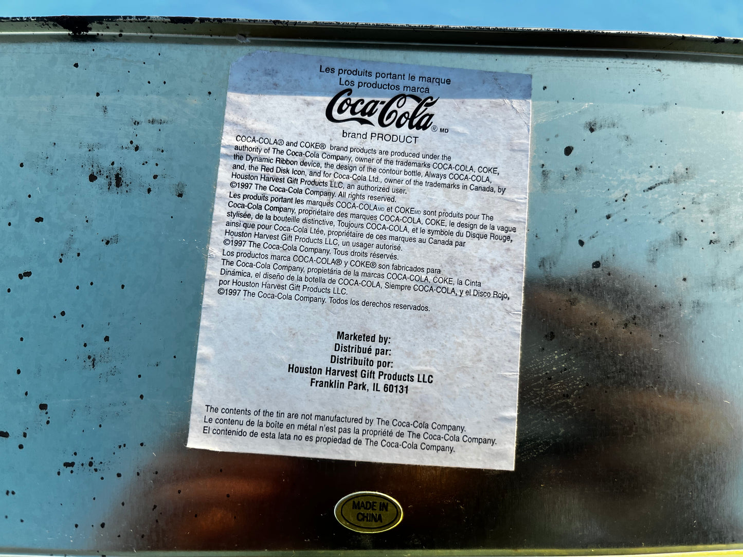 Vintage Coca Cola Bus Tin