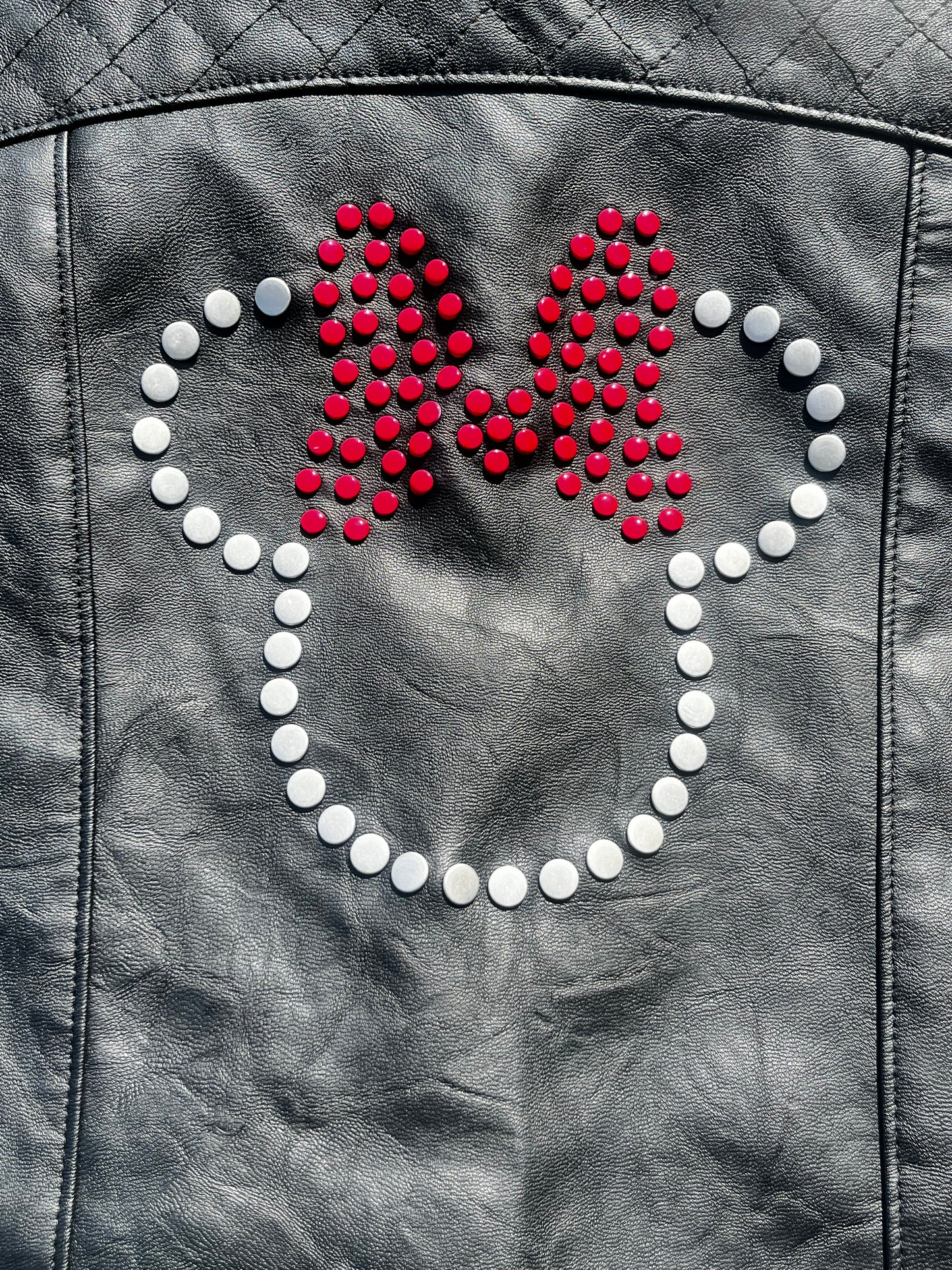 Faux Black Leather Mini Mouse Girls Disney Jacket