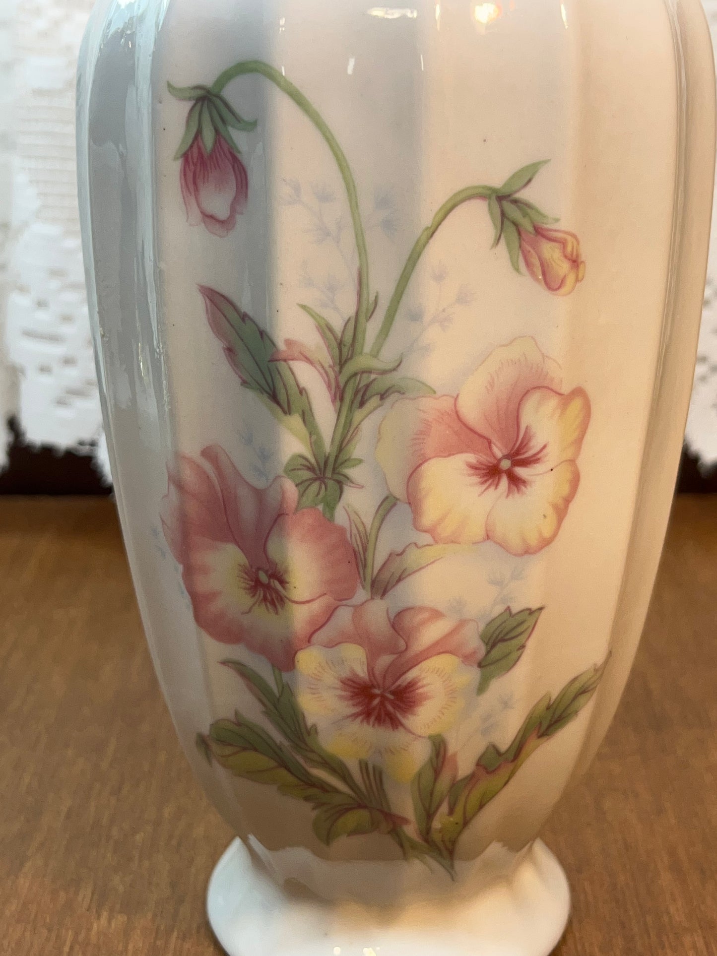 Pink Ruffle Floral Design Vase