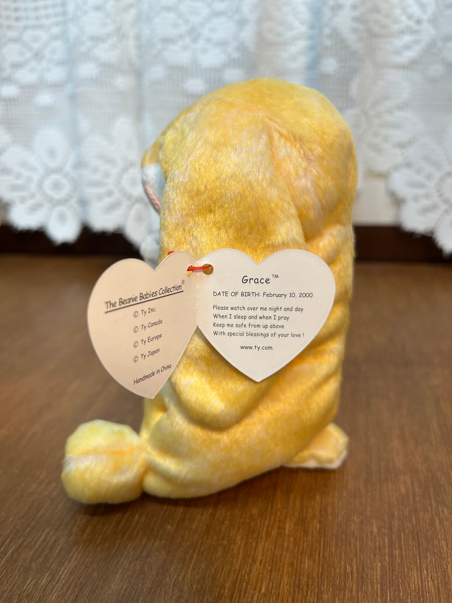 Grace Beanie Baby Ty Bunny With Tag