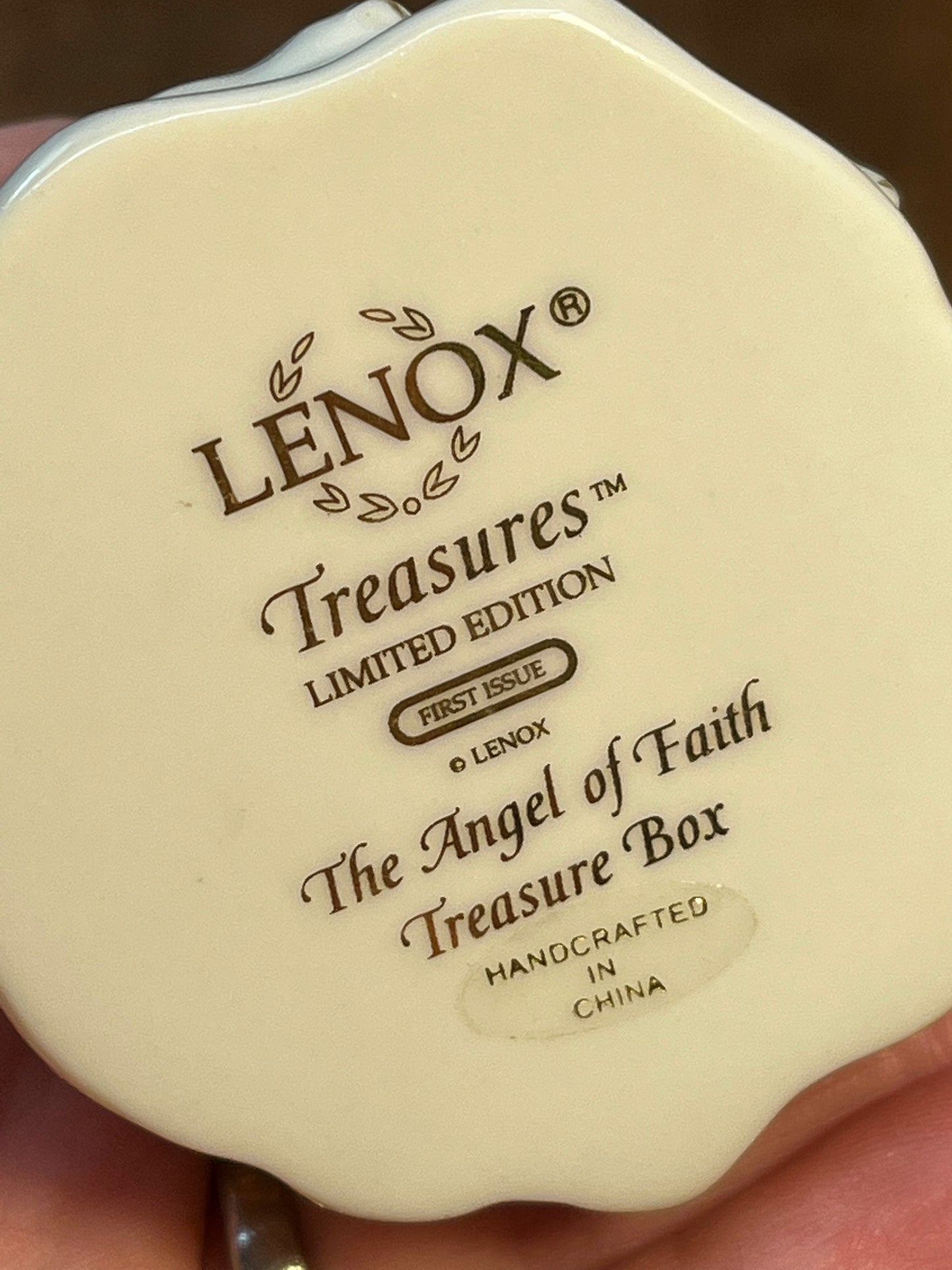 Treasures Limited Edition The Angel Of Faith Box Lenox