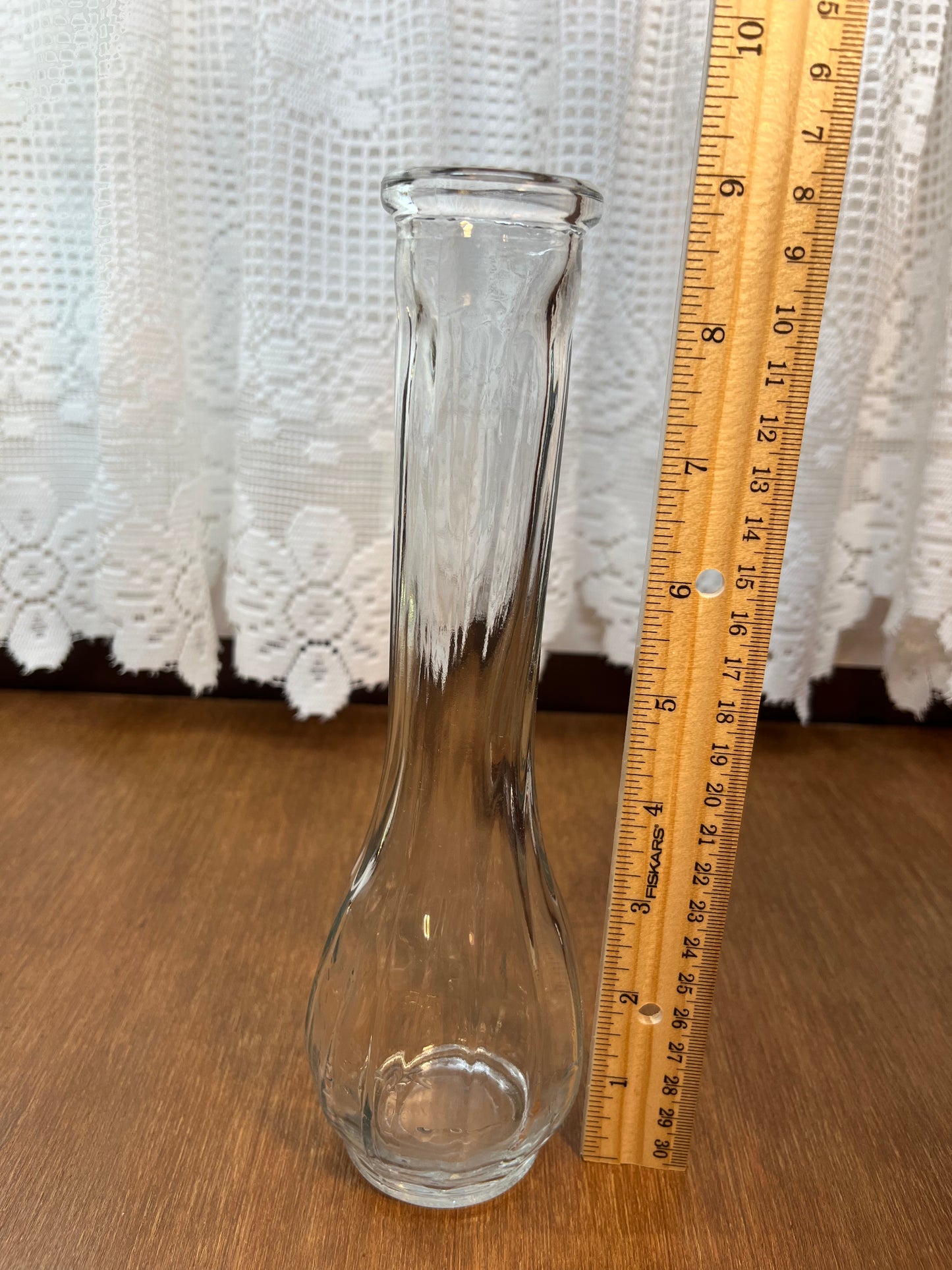 Slim Spiral Glass Bud Vase
