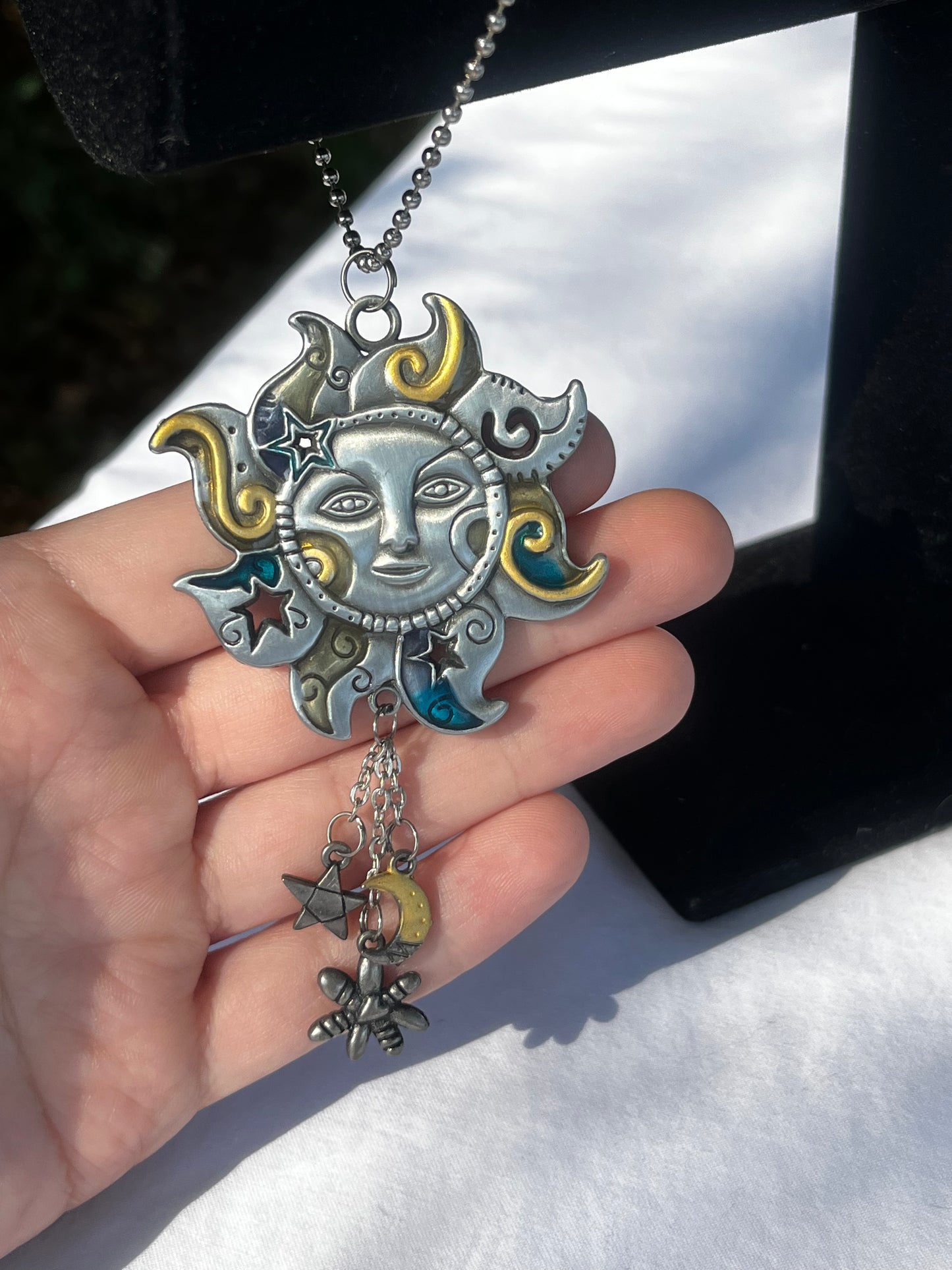 Sun, Moon and Stars Rear View Mirror Charm