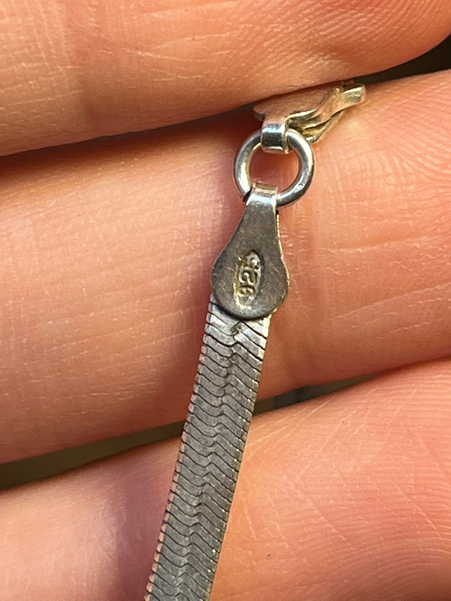 Herringbone Silver Necklace
