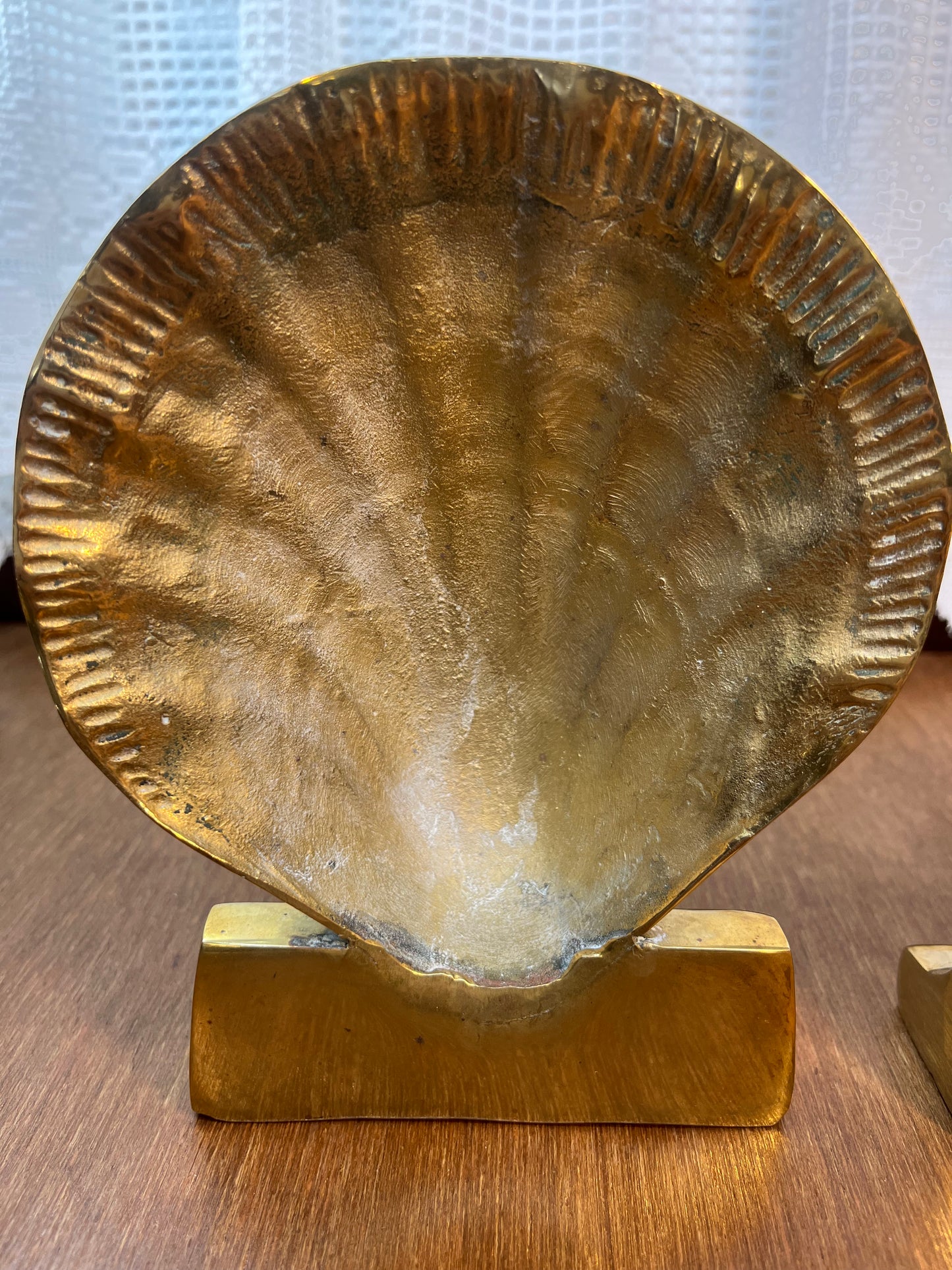Brass Seashell Bookends