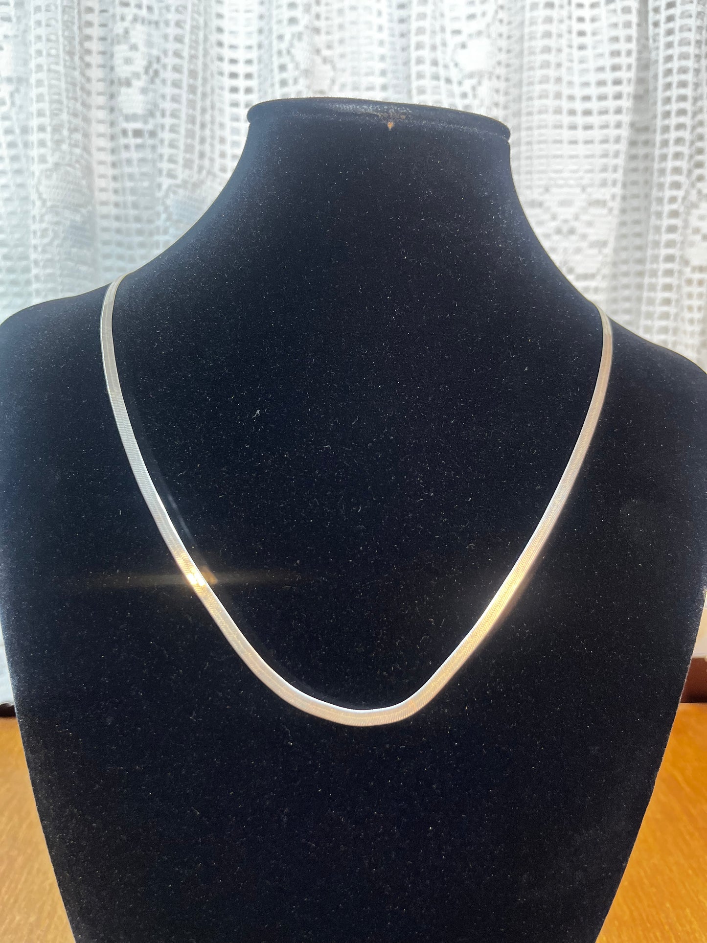 Herringbone Silver Necklace