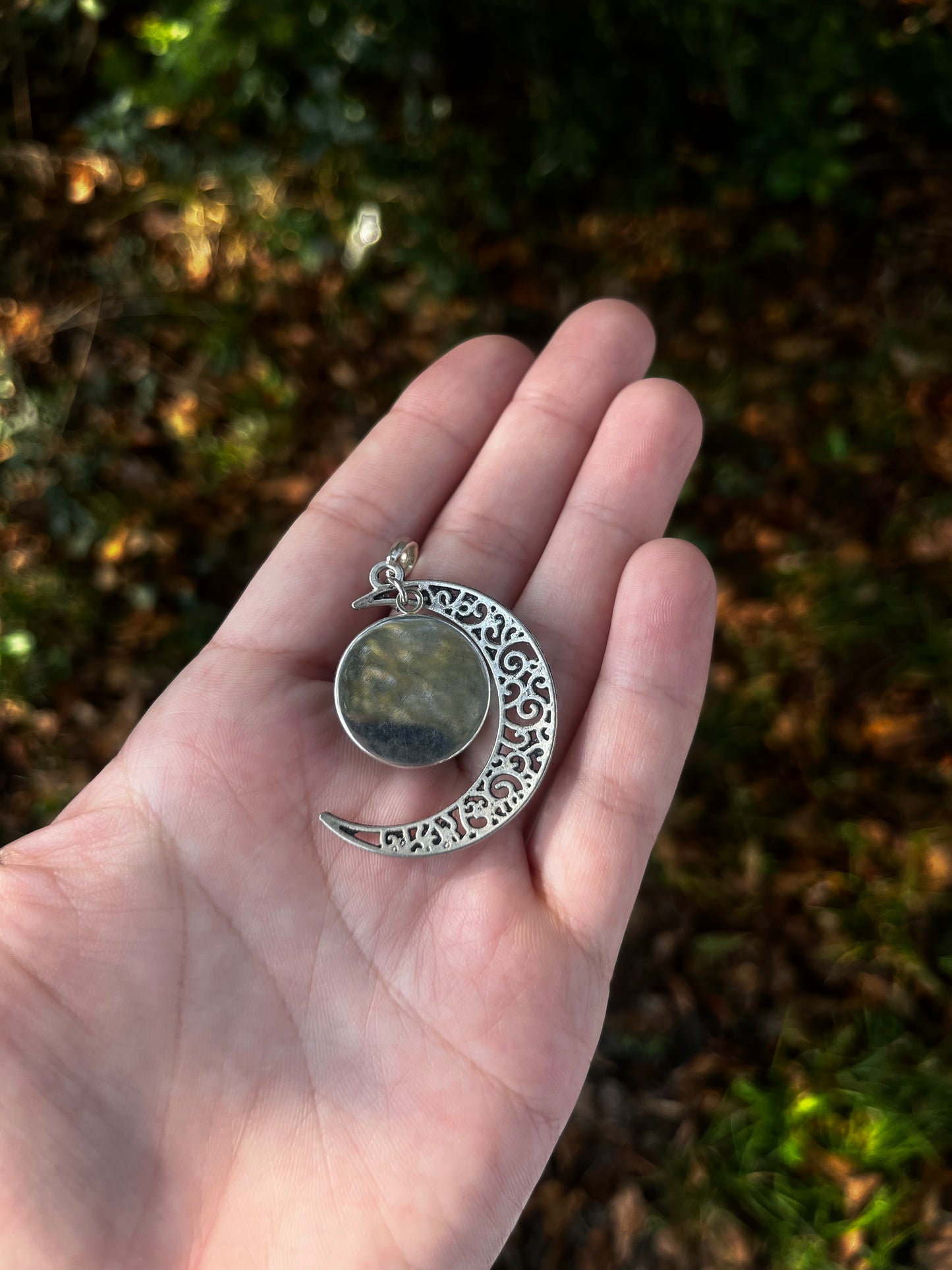 Crescent Moon and Tree Pendent