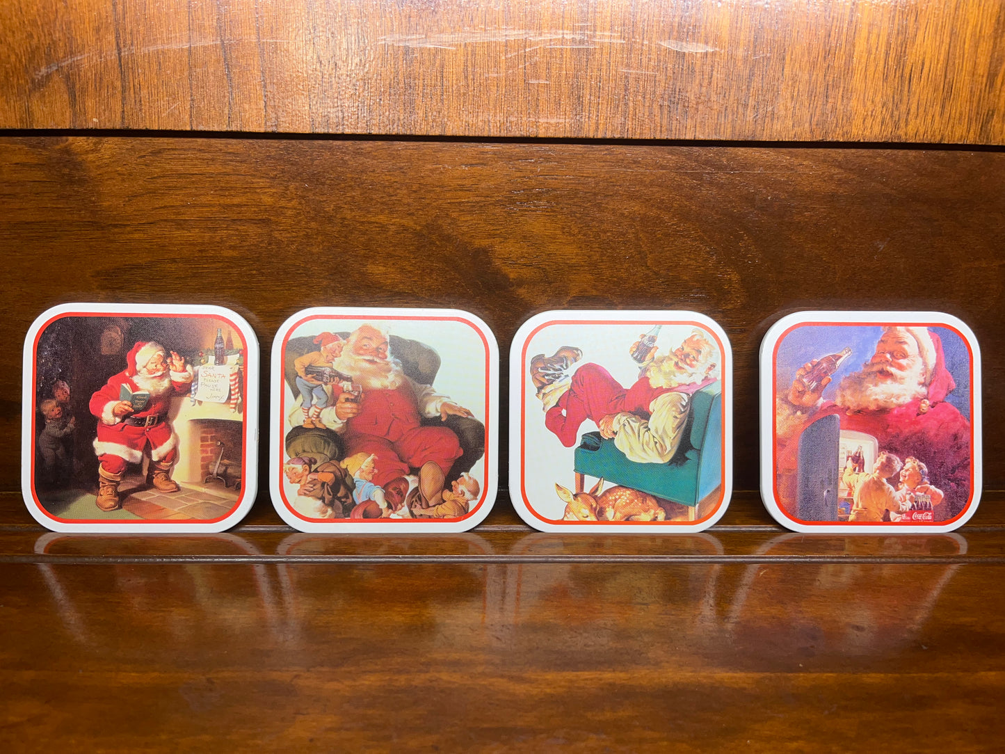 Vintage Coca Cola Santa Coasters