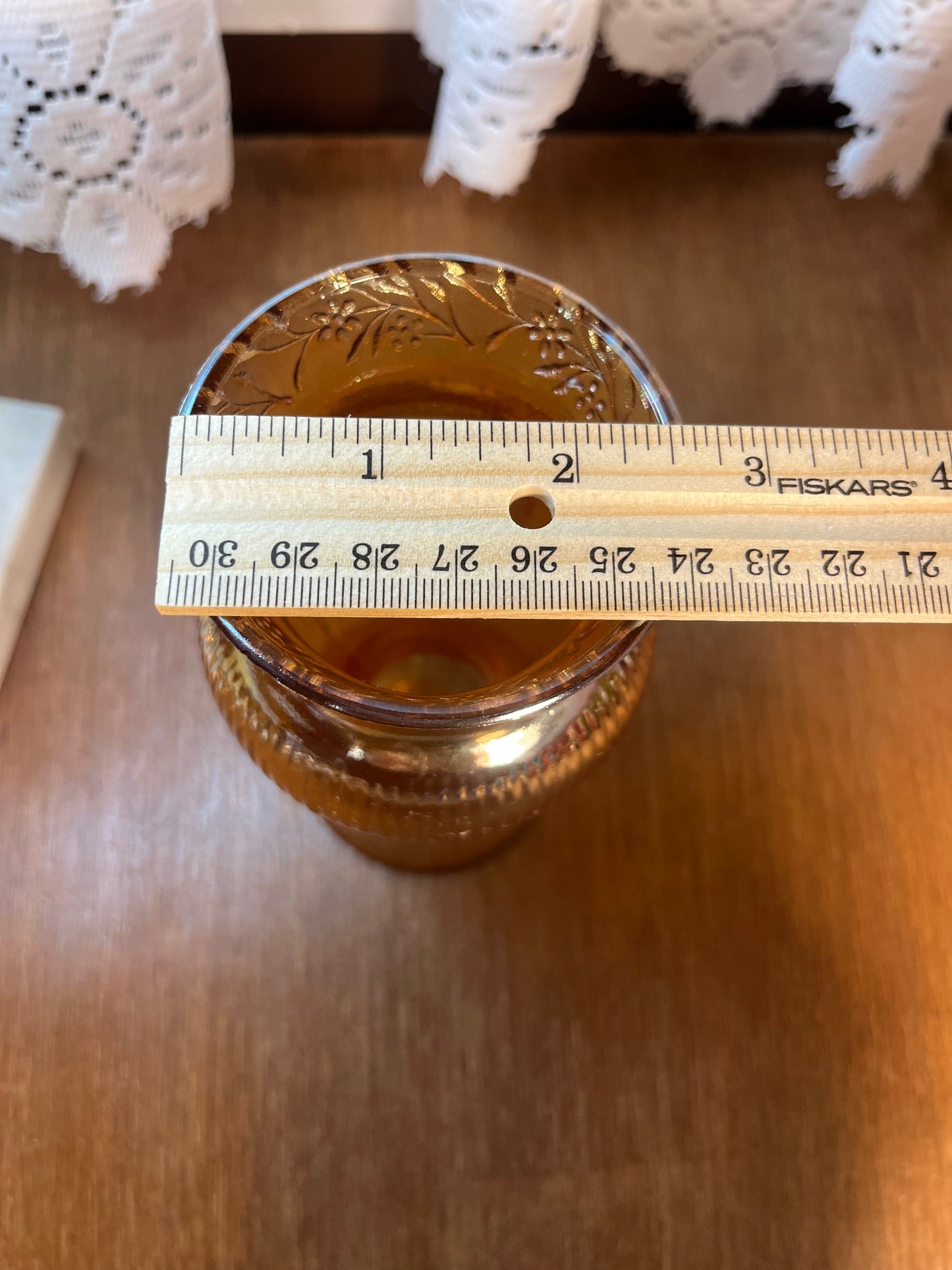 Vintage Marigold Daisy Floral Pattered Vase