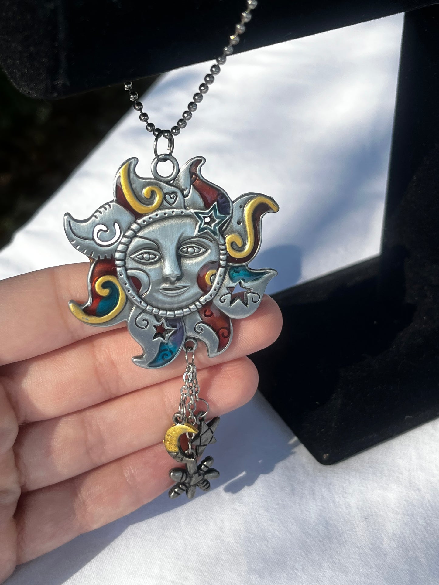 Sun, Moon and Stars Rear View Mirror Charm