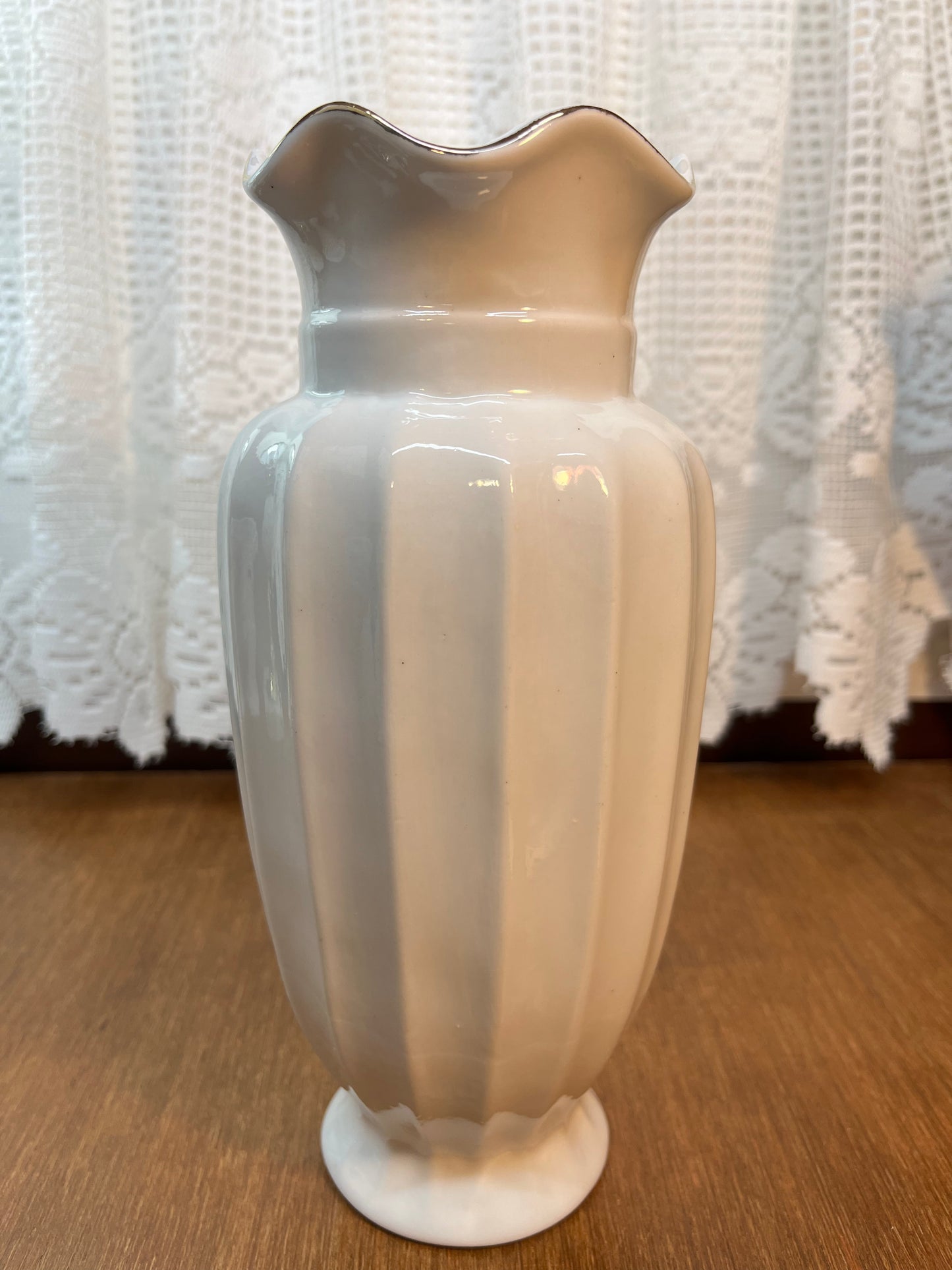 Pink Ruffle Floral Design Vase