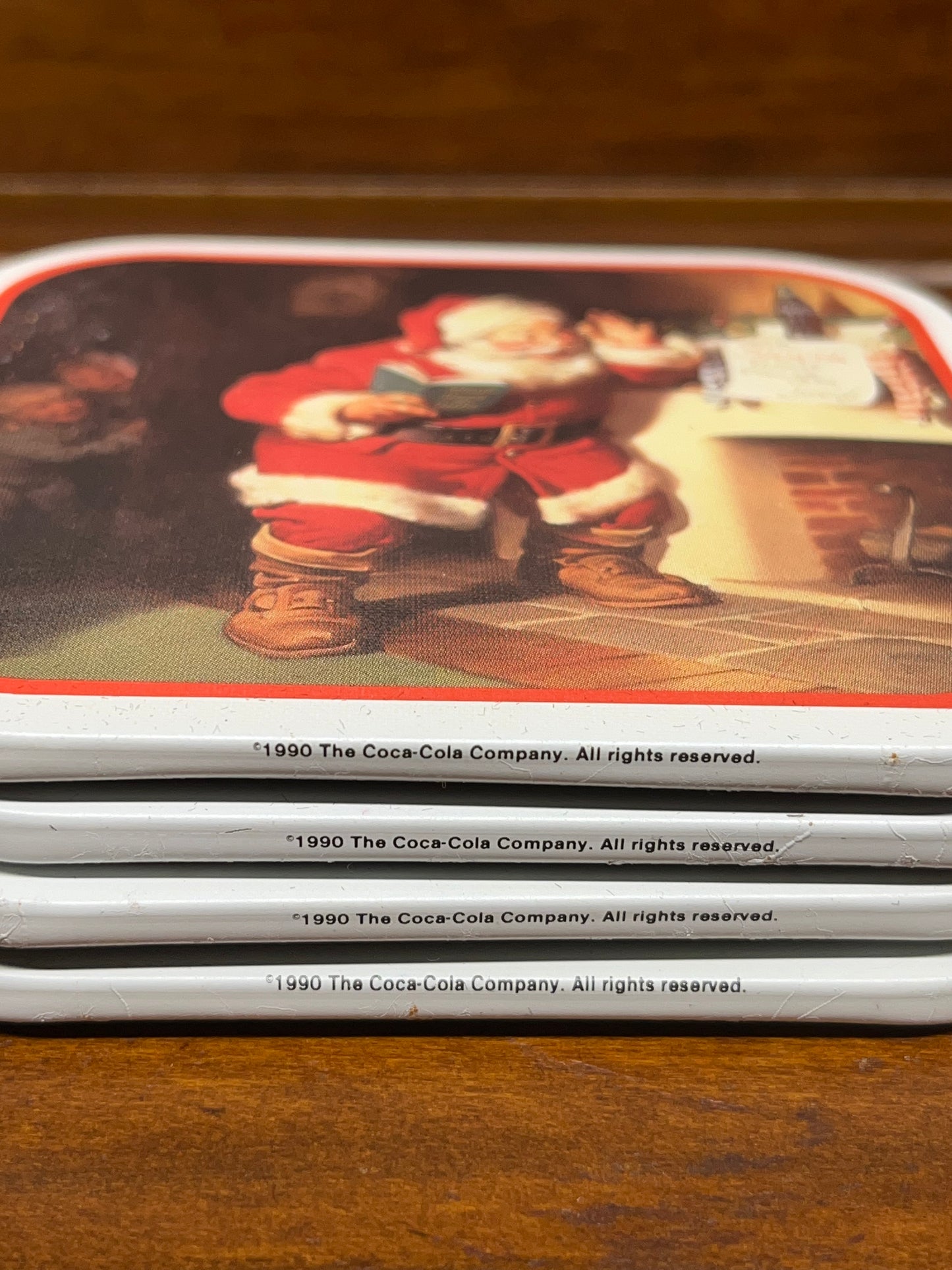 Vintage Coca Cola Santa Coasters
