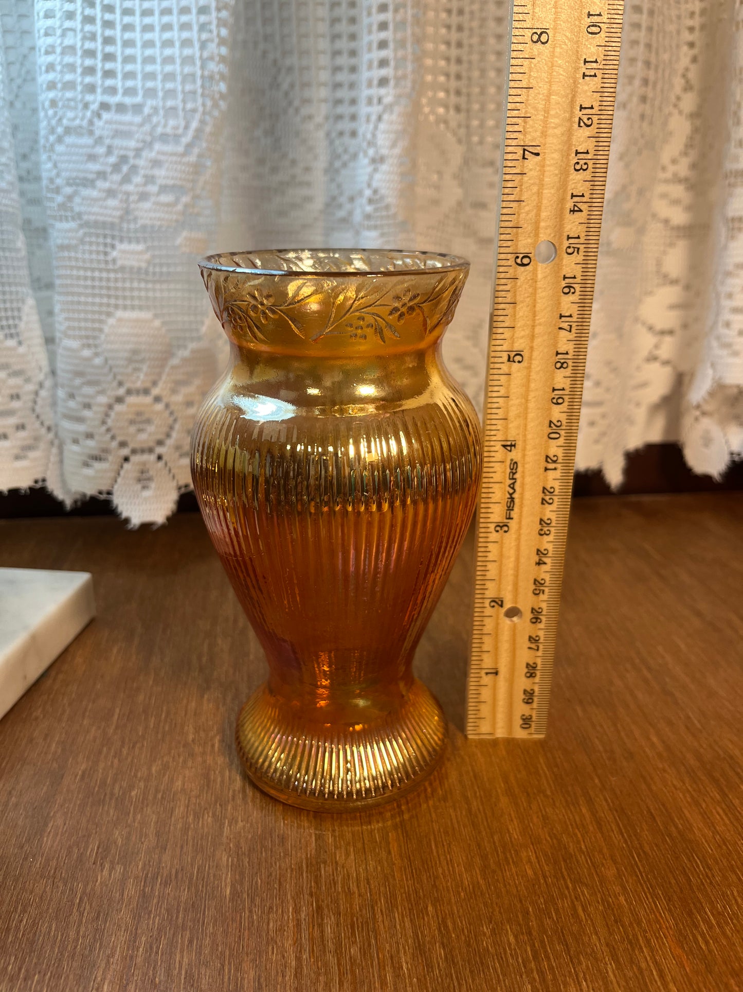Vintage Marigold Daisy Floral Pattered Vase