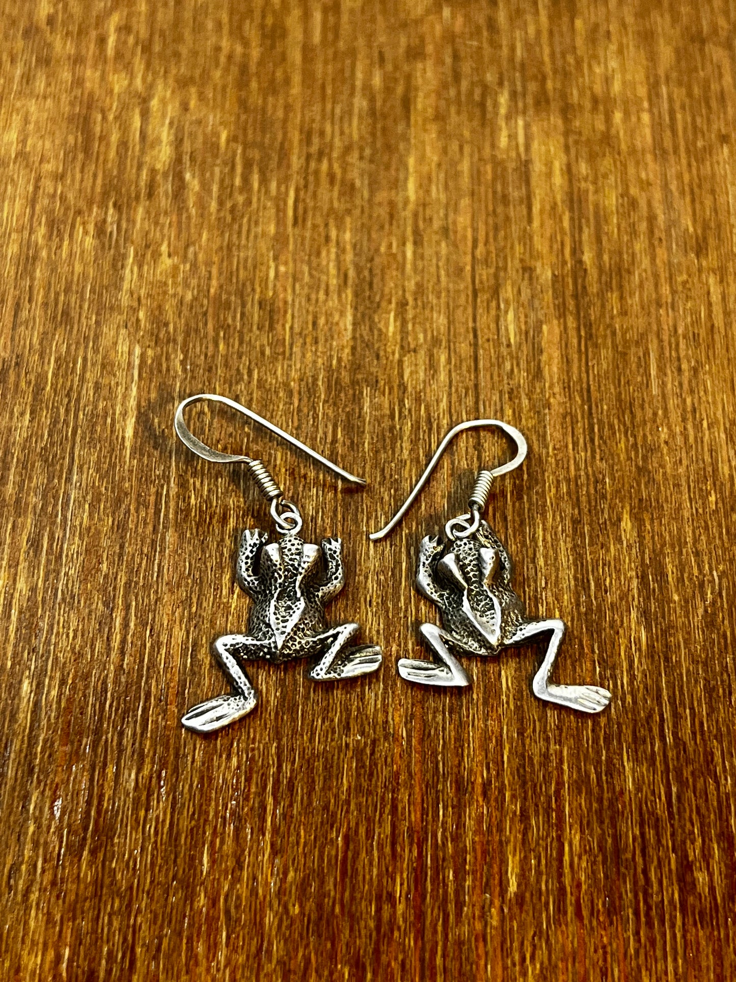 Silver Frog Earrings
