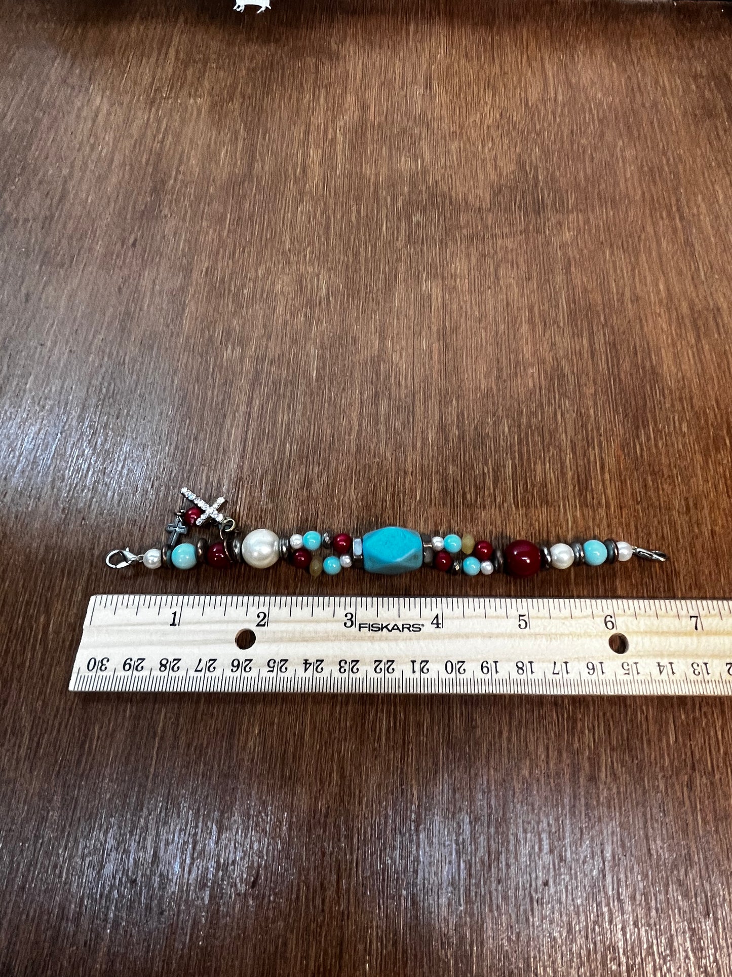 Beaded Turquoise Elastic Bracelet