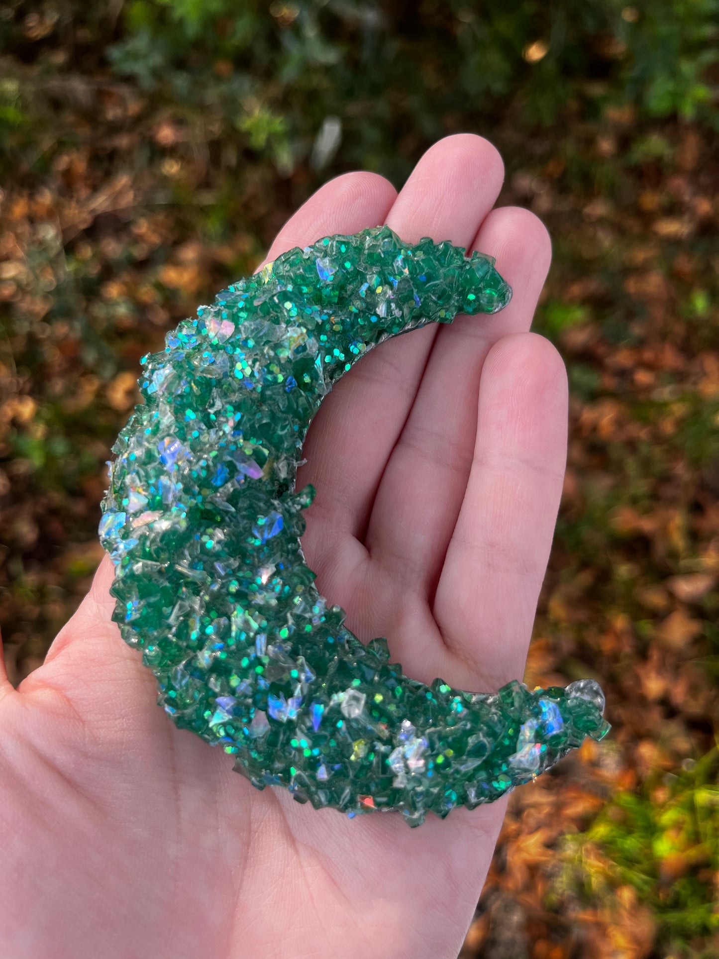 Large Crescent Moon Brooch