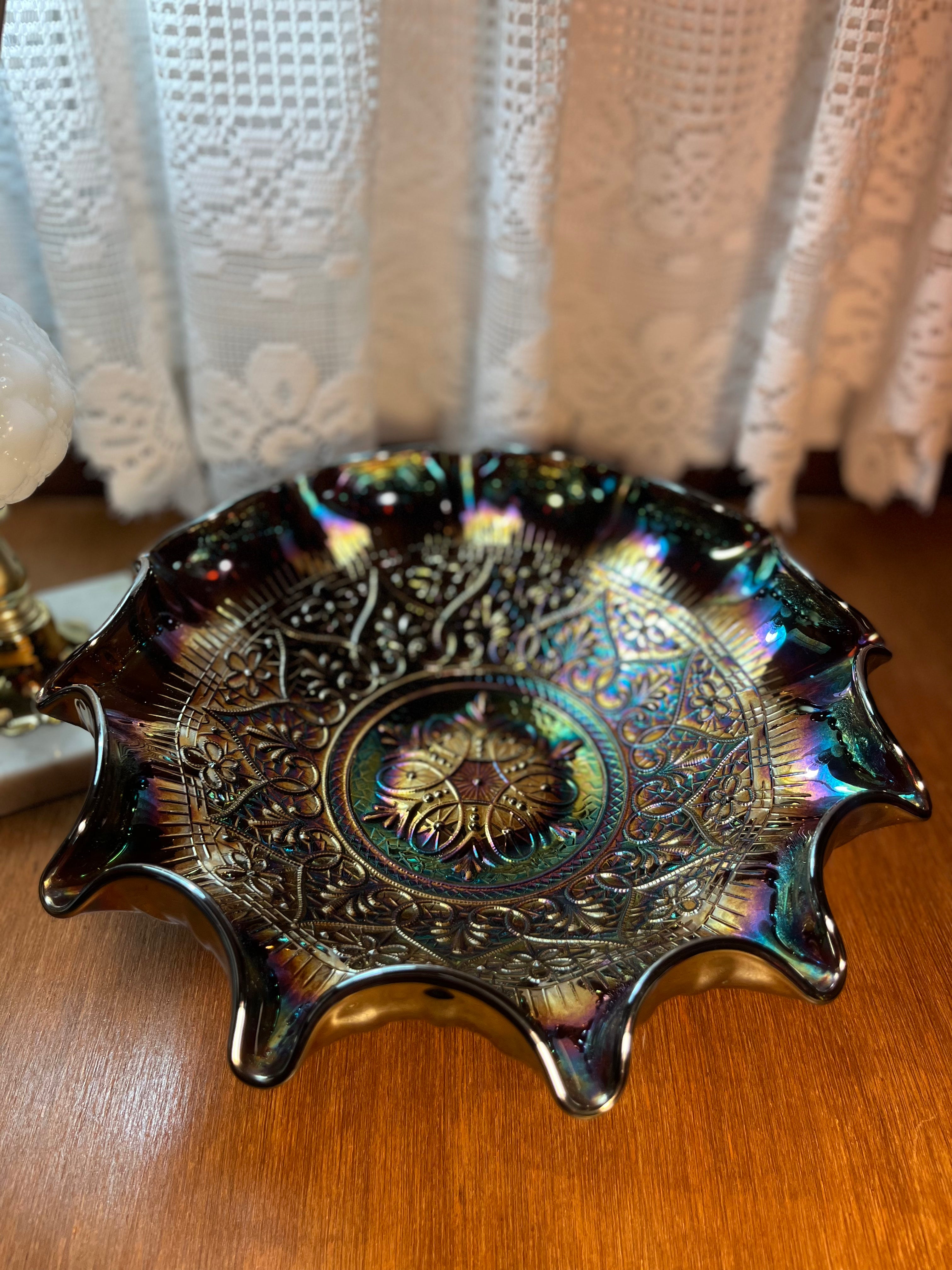 Fenton Carnival Glass Dish hot