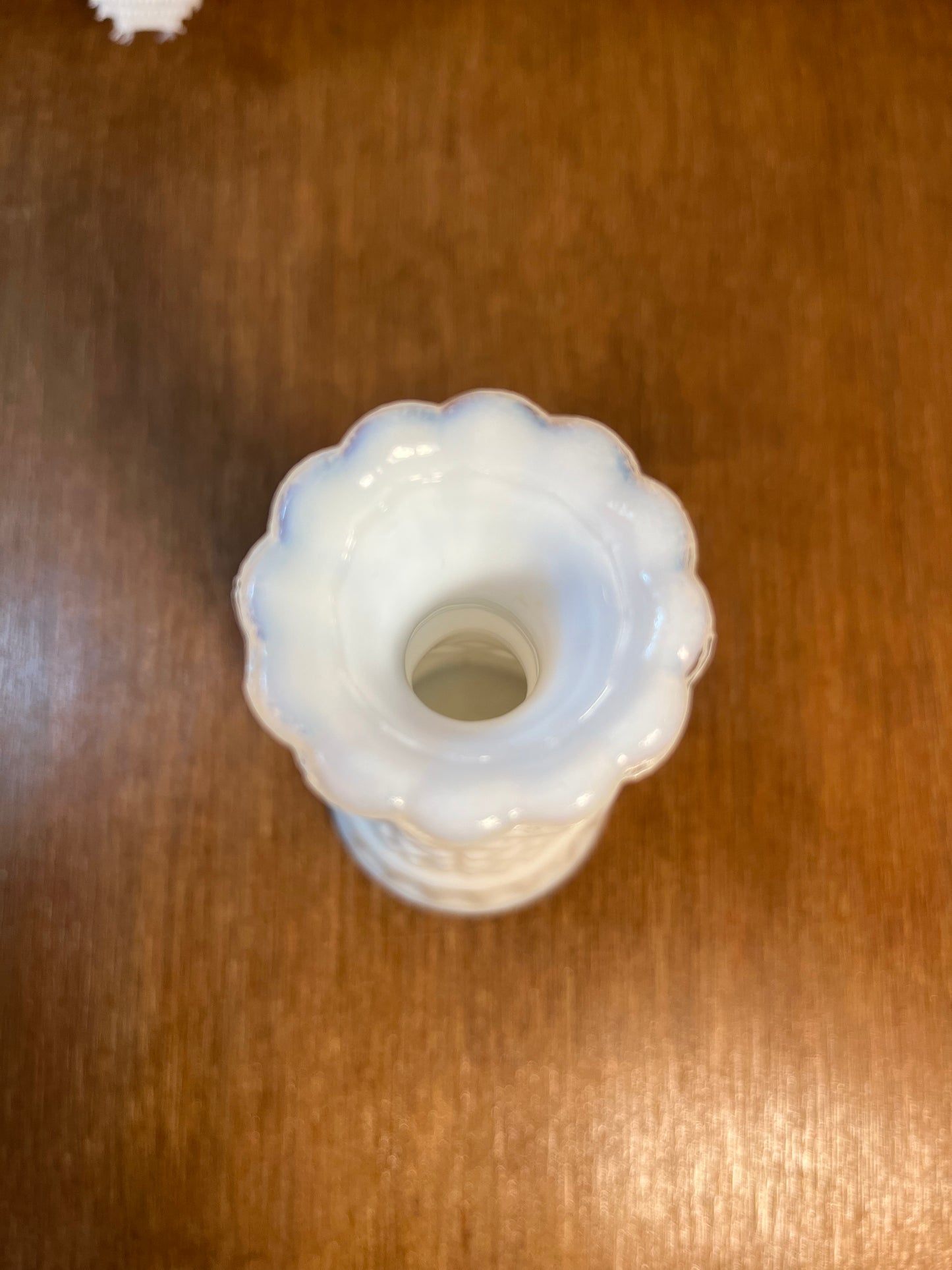 Anchor hocking Vintage Milk Glass Bud Base