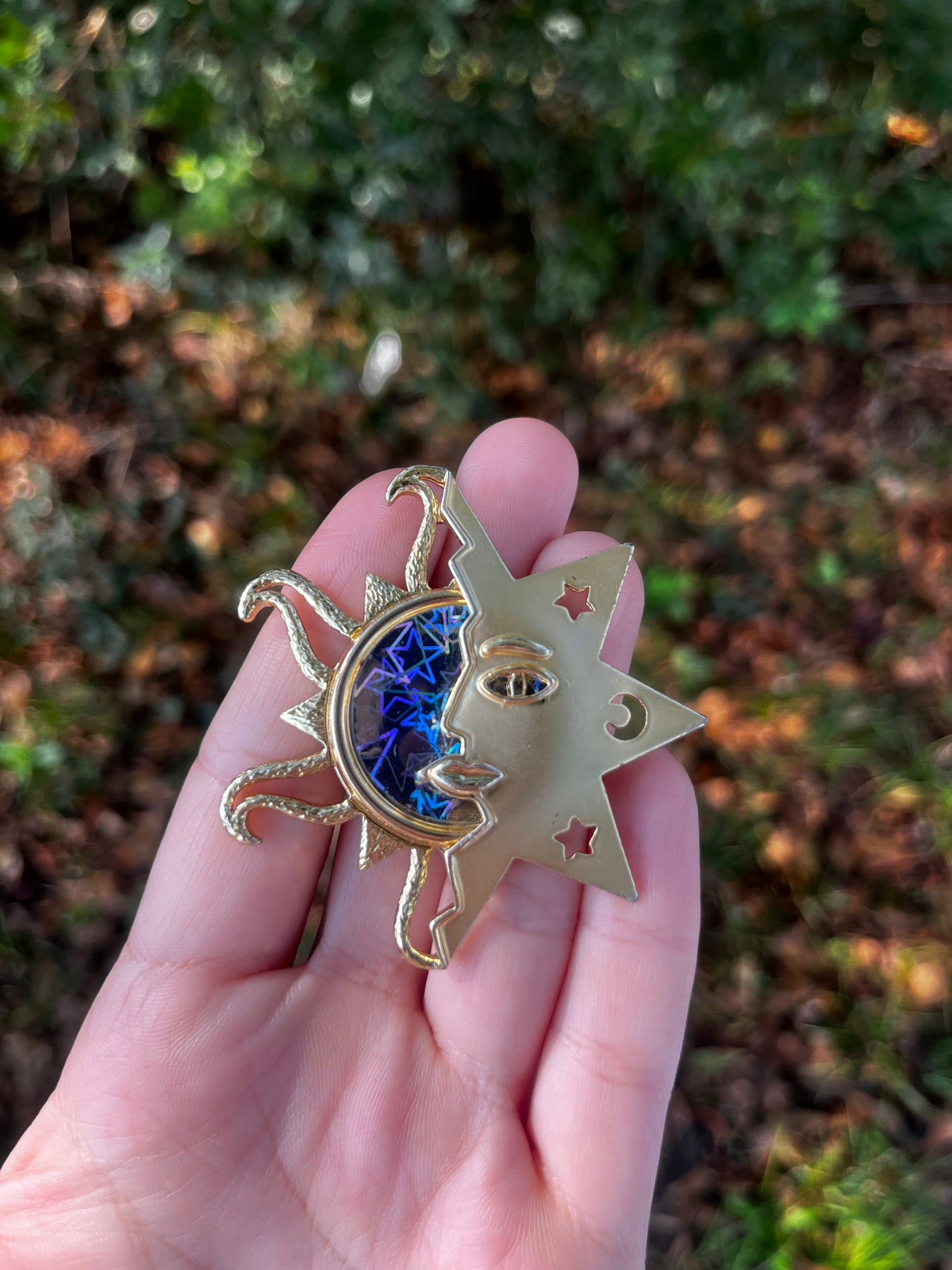 Sun and Moon Brooch