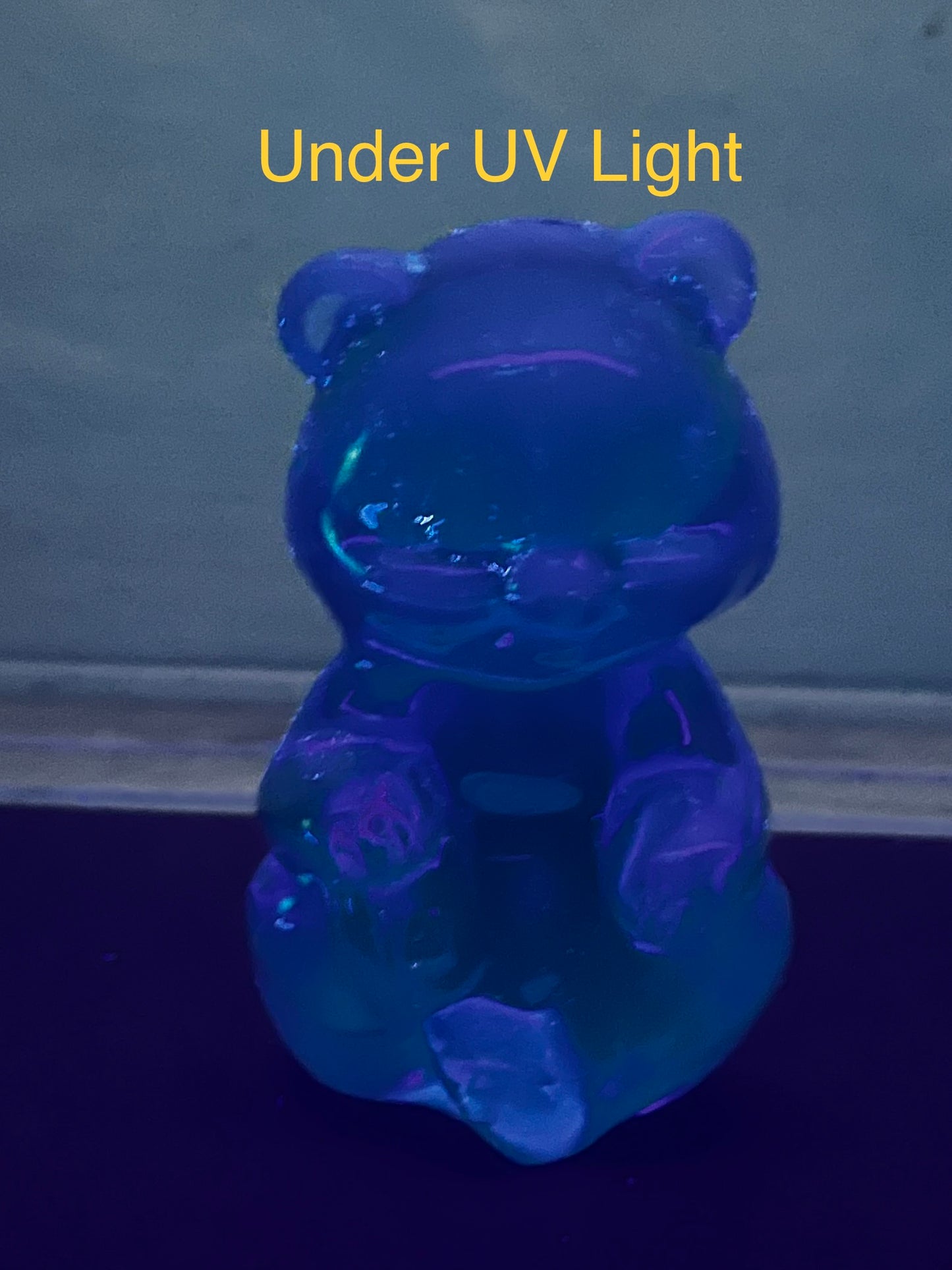 Vintage Opalescent Fenton Blue Slag Figurine Bear