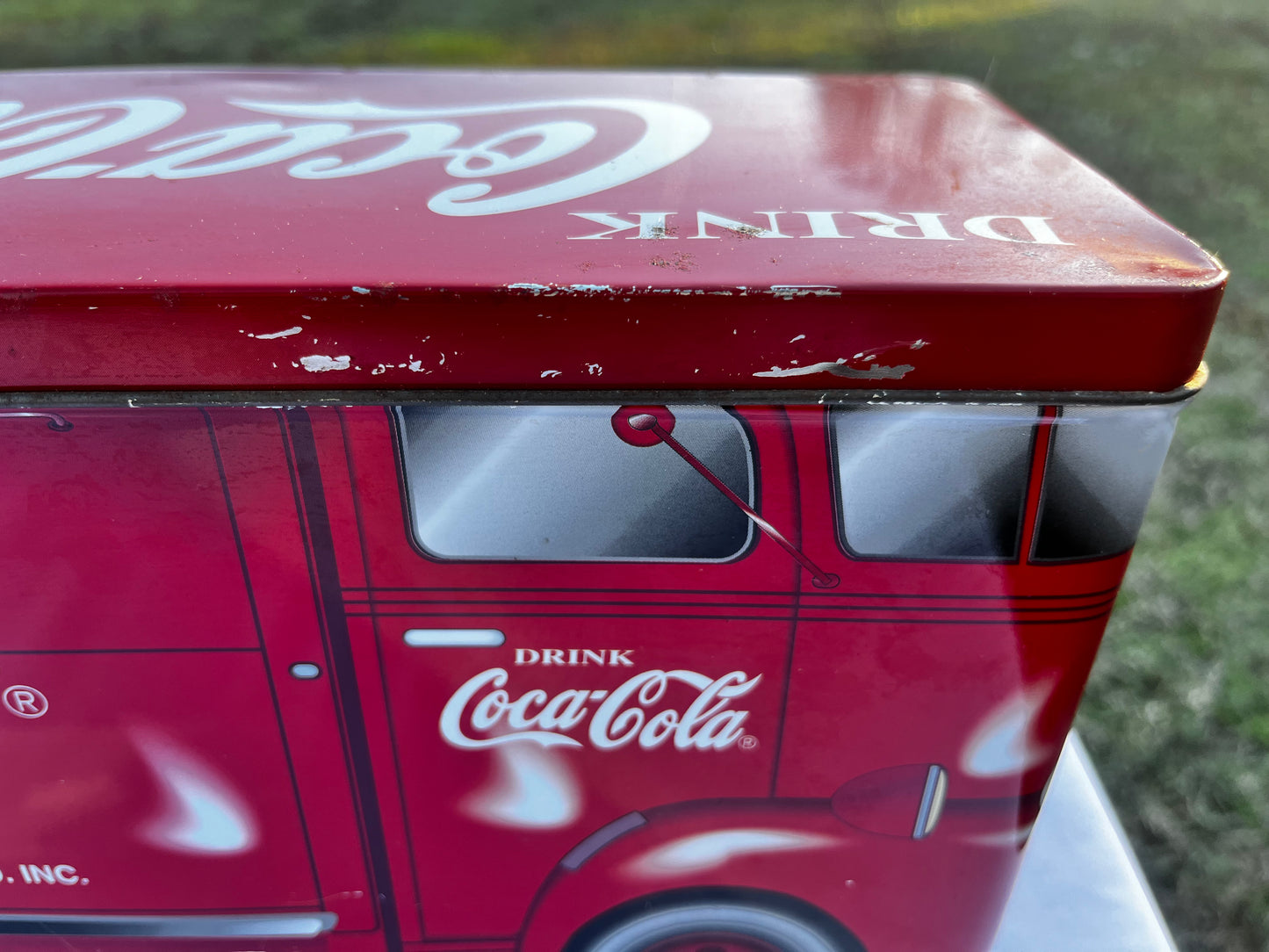 Vintage Coca Cola Bus Tin