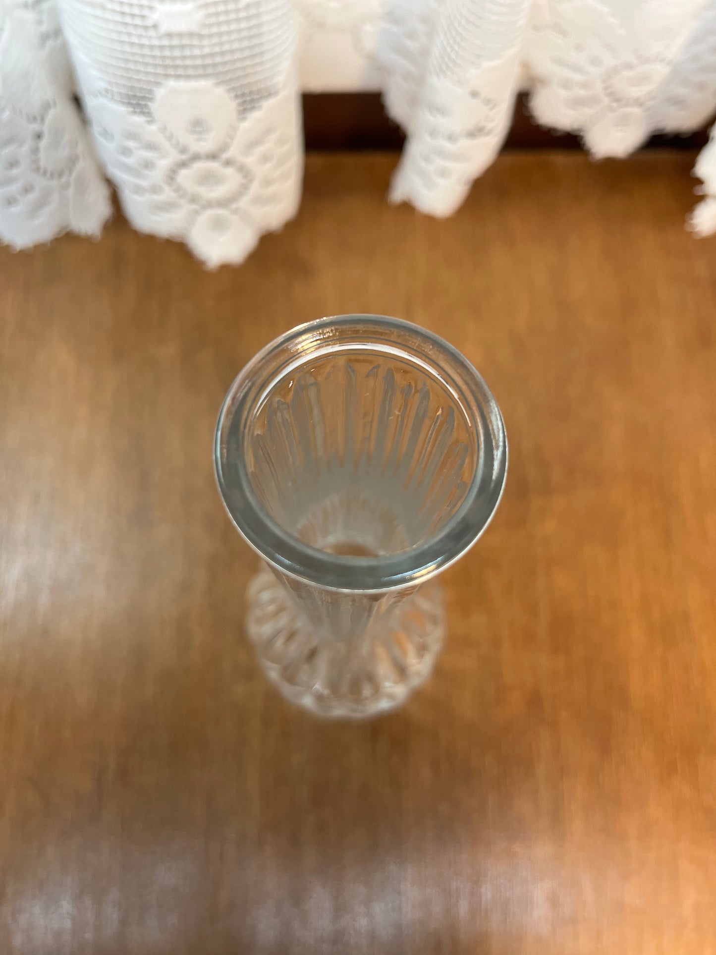 Clear Glass Flower GGG Vase