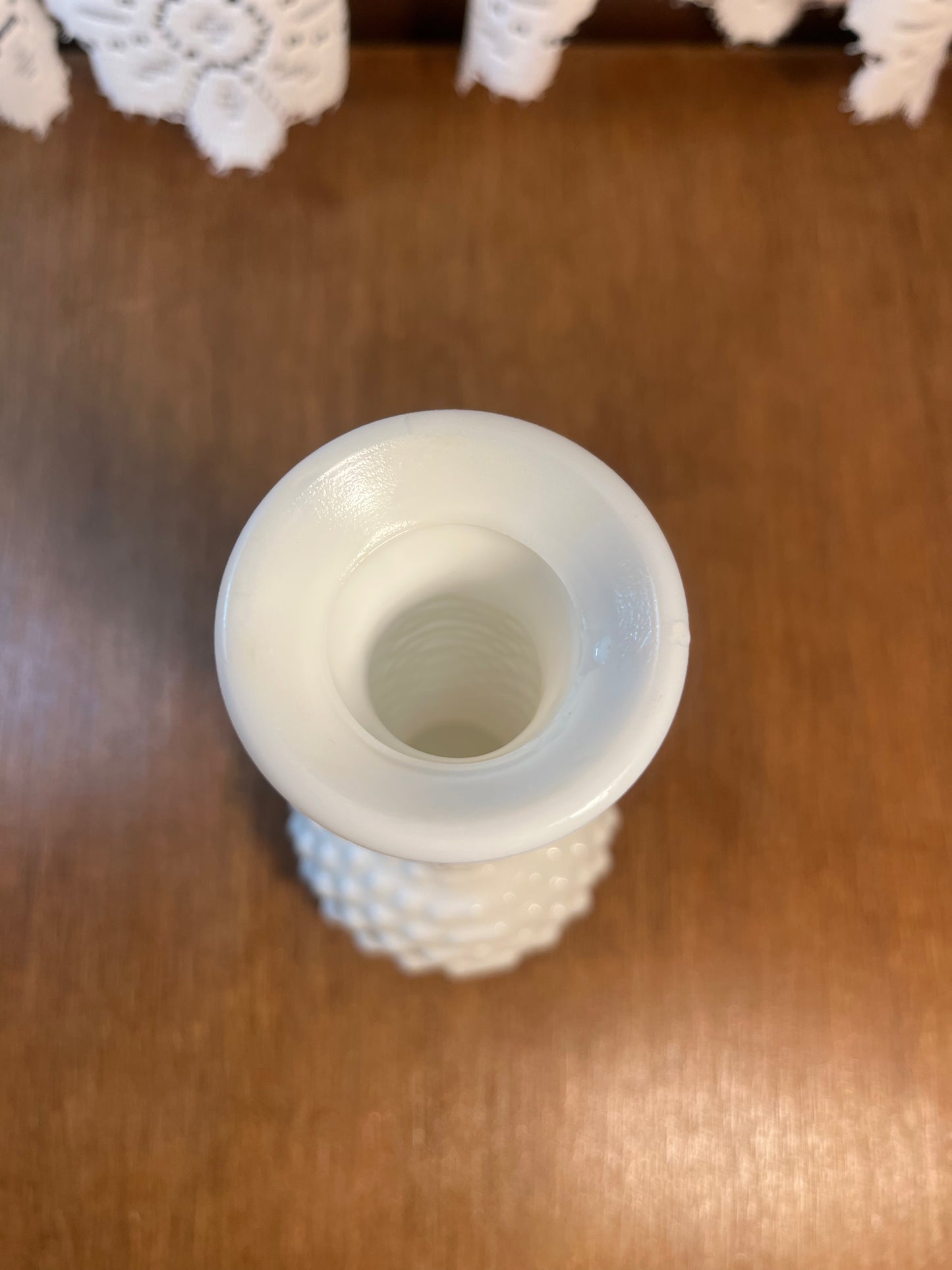 Vintage Eo Brody Hobnail Milk Glass Bud Vase