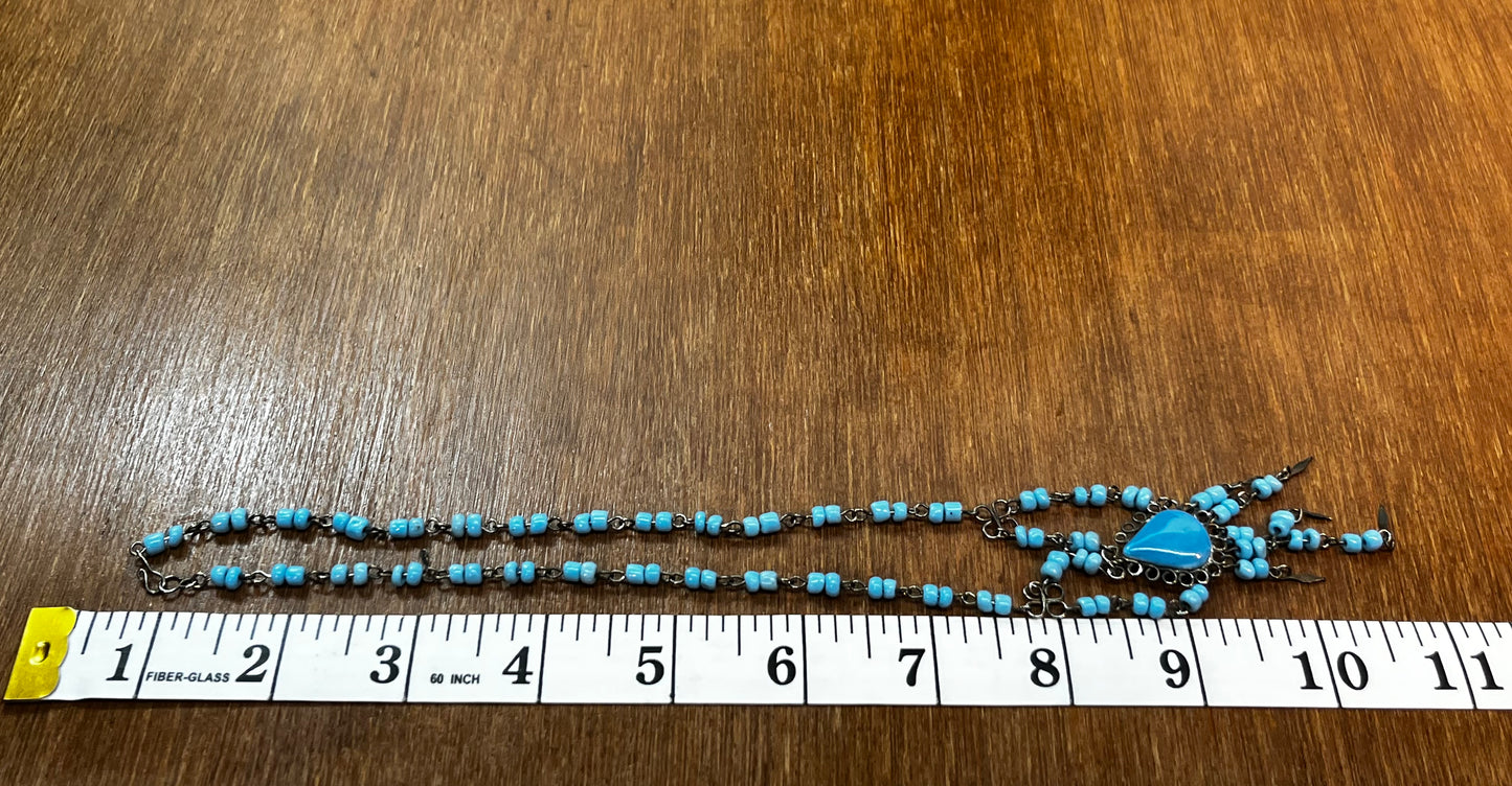 Beaded Turquoise Pendant