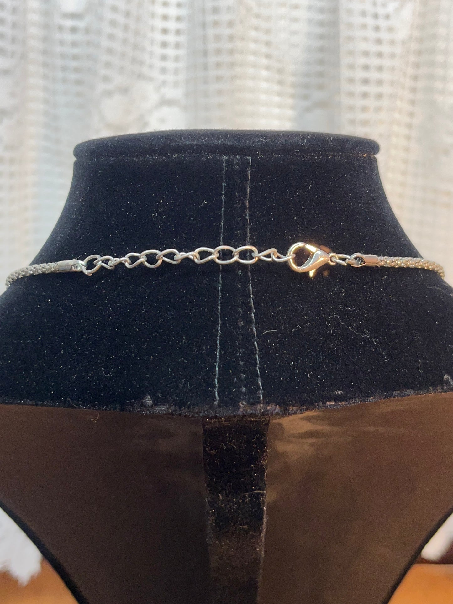 Spiral Teal Chain Necklace