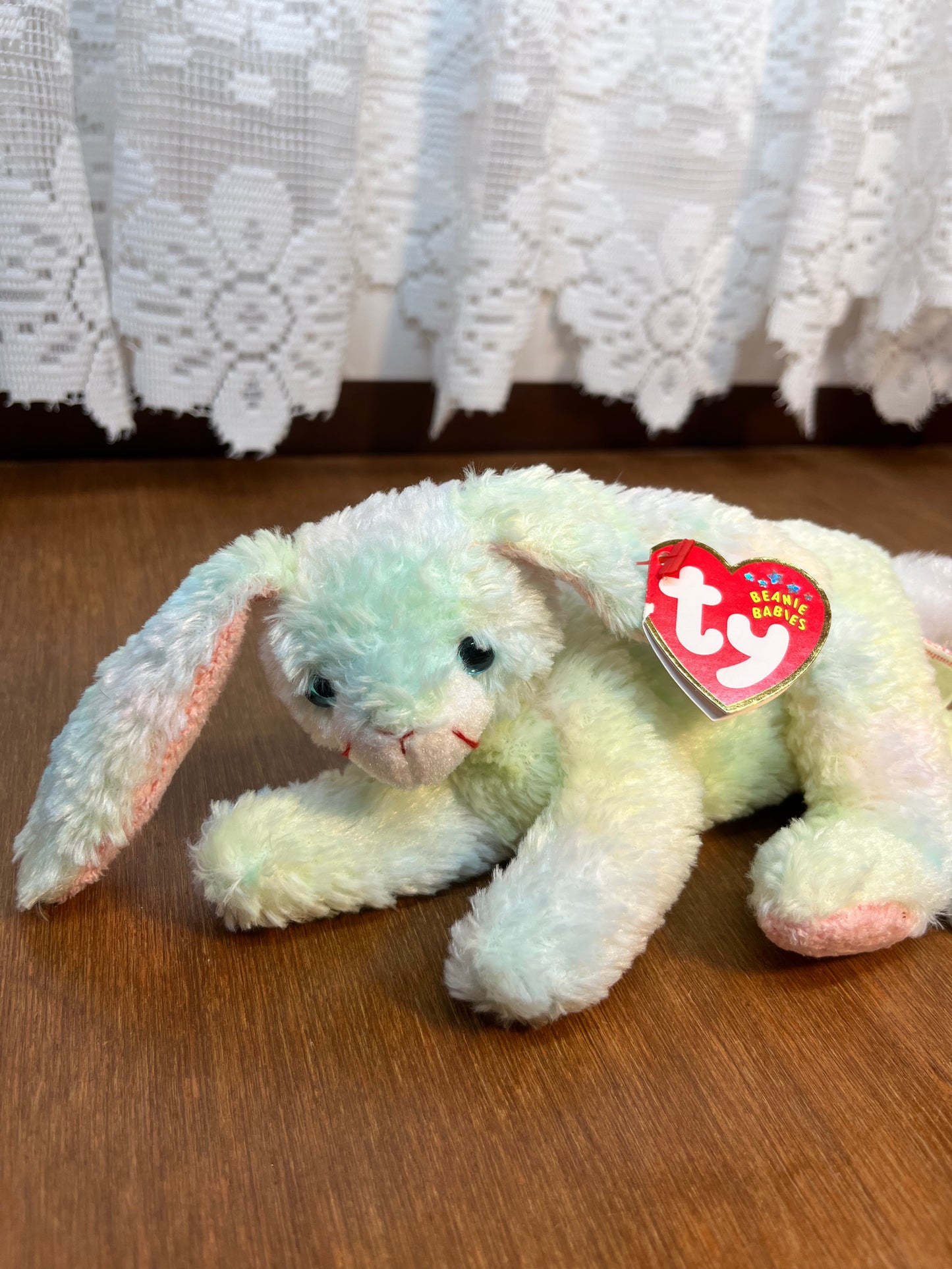 Cottonball Beanie Baby Ty Bunny With Tag