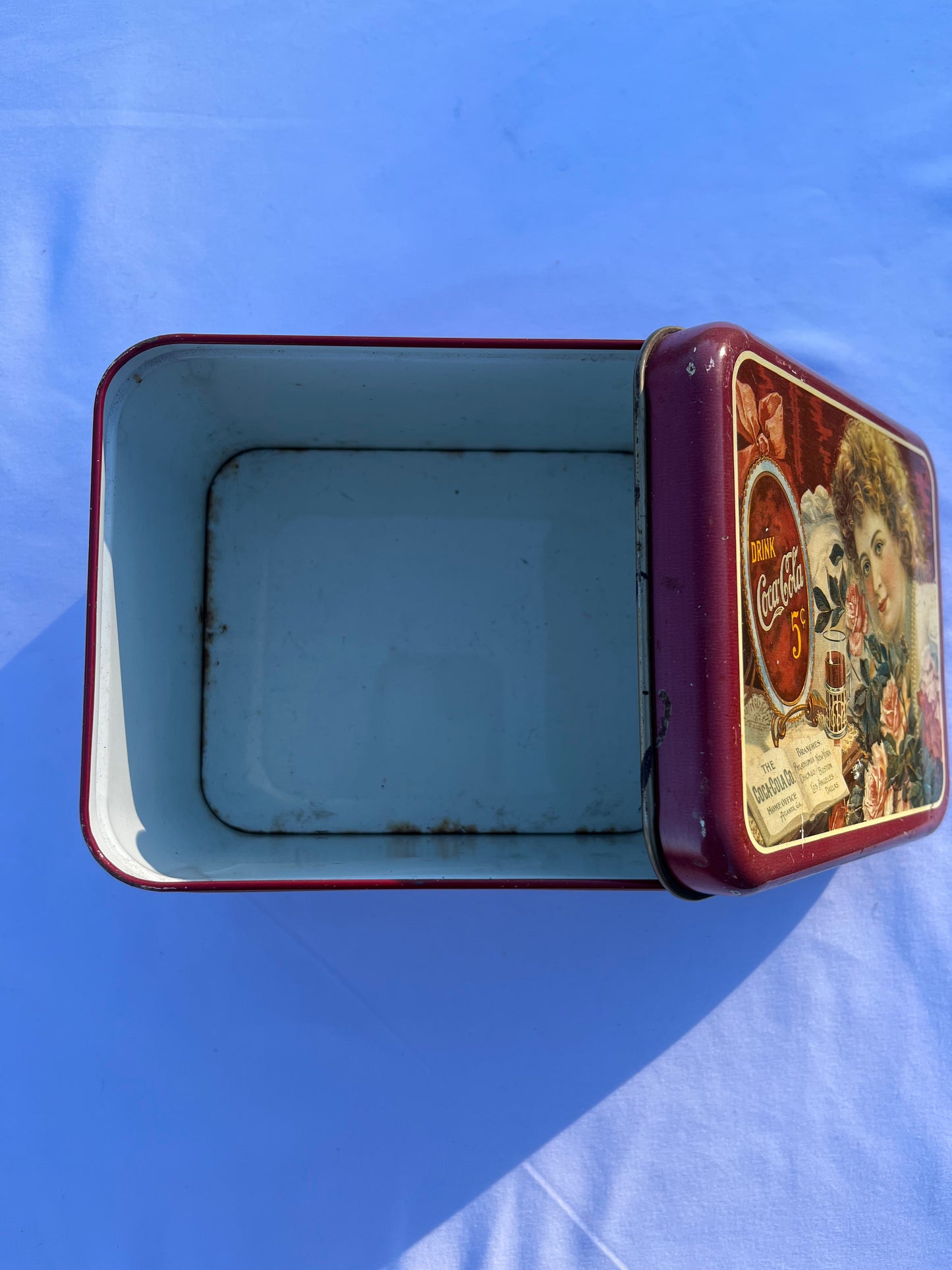 Vintage Coca Cola 5 Cent Tin